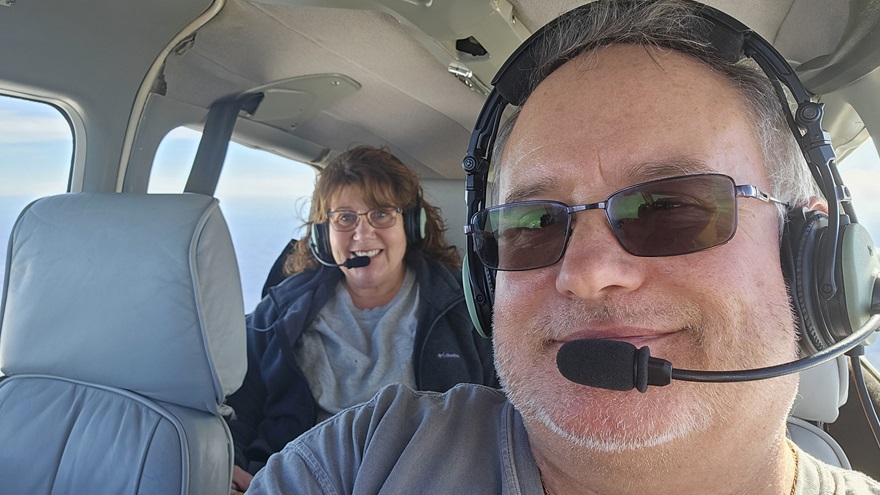 Chip Wright and his wife on a trip down to Florida. Photo courtesy of Chip Wright.