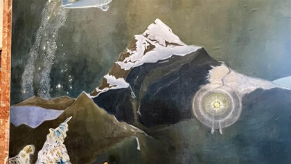 Flight Over Mount Everest, a mural painted by artist Xavier Gonzalez. Photo courtesy of Sue Durio.