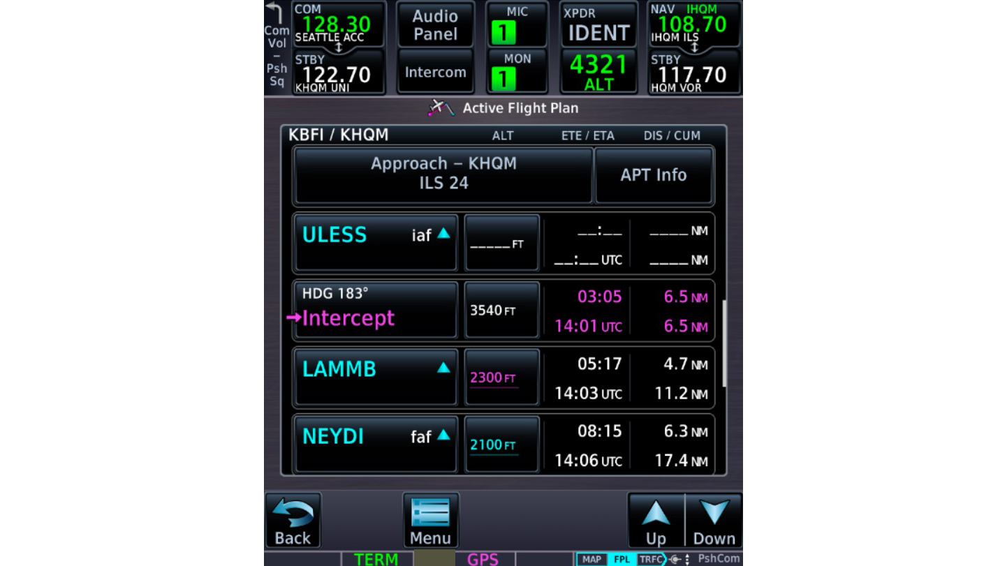 A modern navigator, PFD/MFD, and autopilot can fly heading legs of published procedures while in NAV mode.