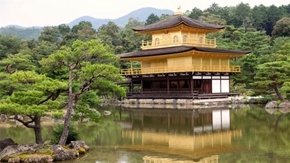 Kyoto’s Golden Pavillion temple.