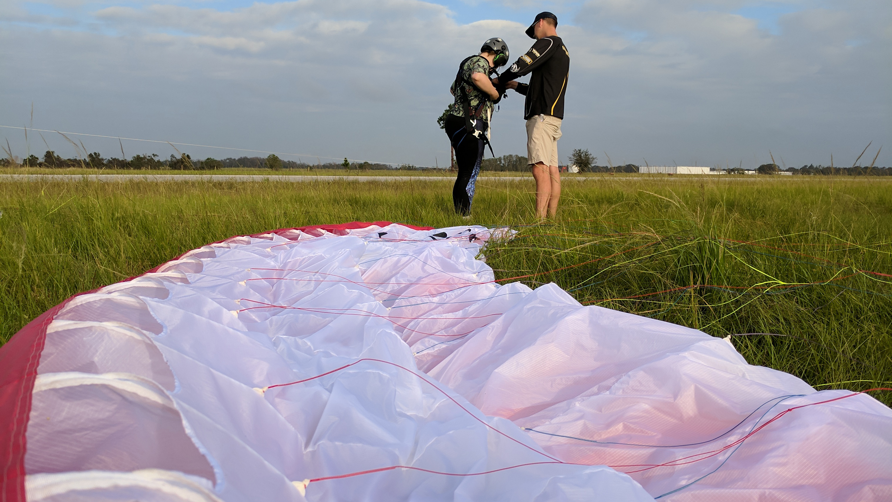 Flying powered paragliders