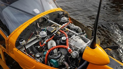 The 100-horsepower Rotax 912 ULS seems impossibly small, but the modern and efficient powerplant is easy to start, simple to operate, and pulls the A–22 off the water in a short time and distance.