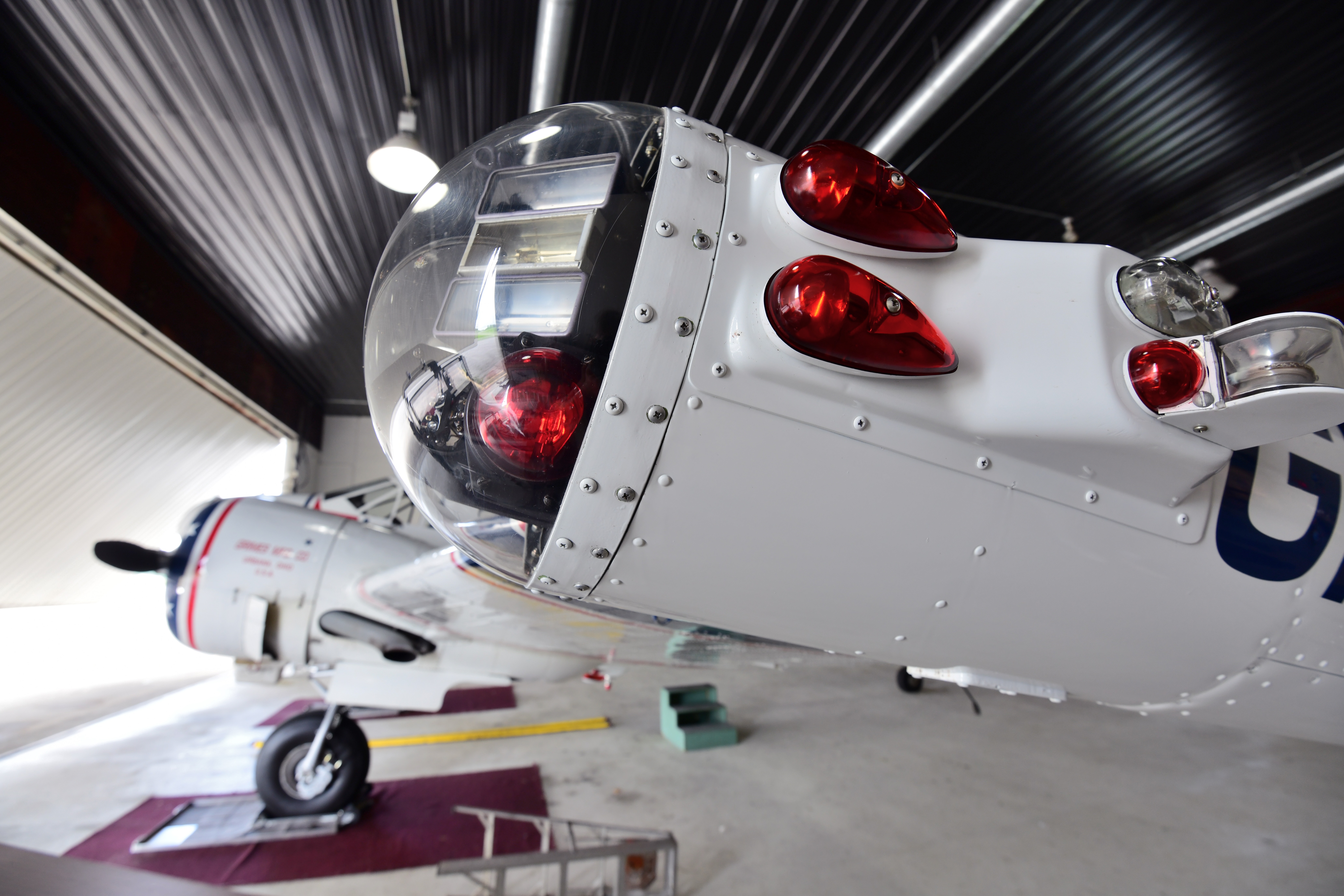 ...modified to demonstrate different aircraft lighting systems, can be seen at Grimes Field in Urbana, Ohio.