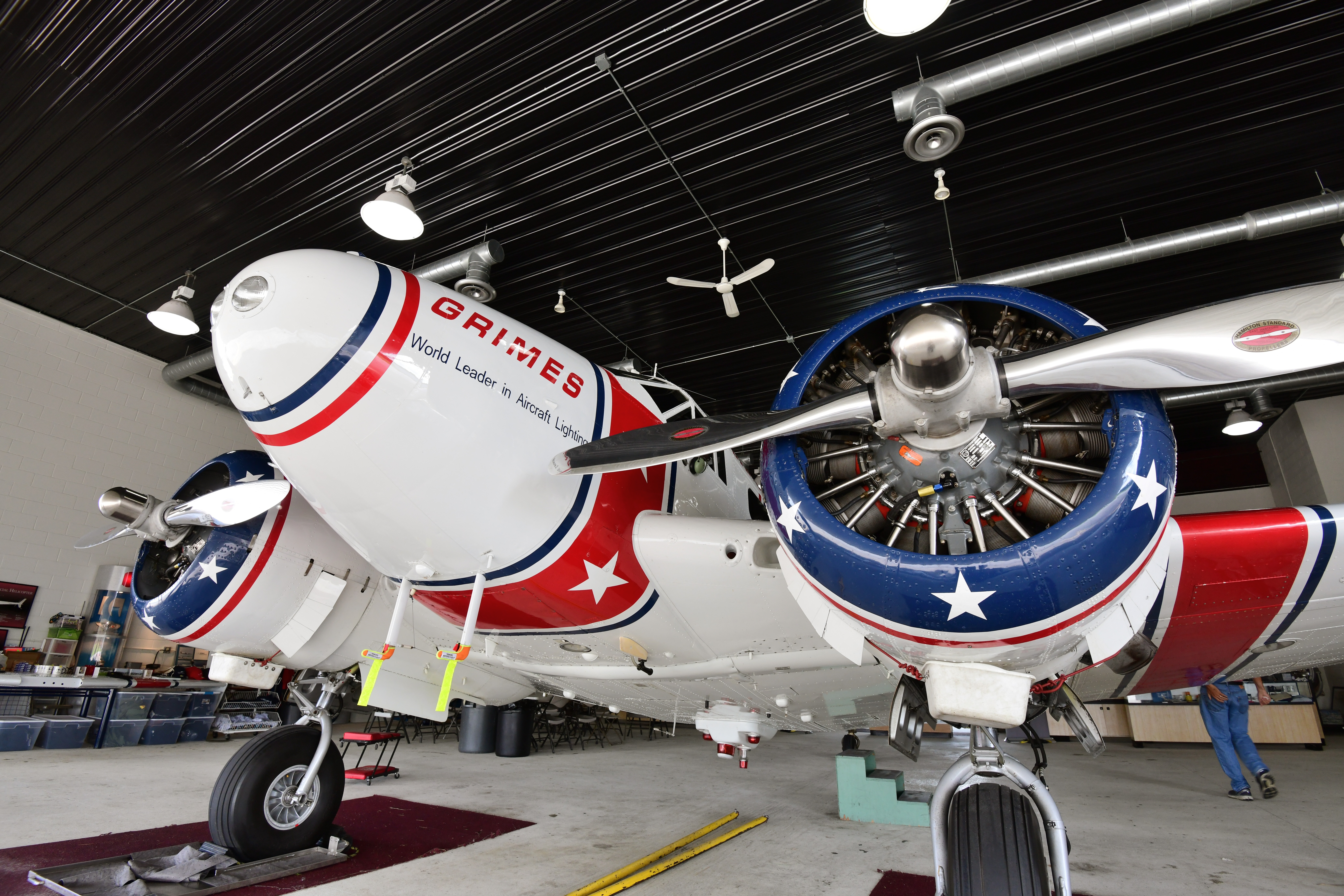 The Grimes Flying Lab, a Beech 18...