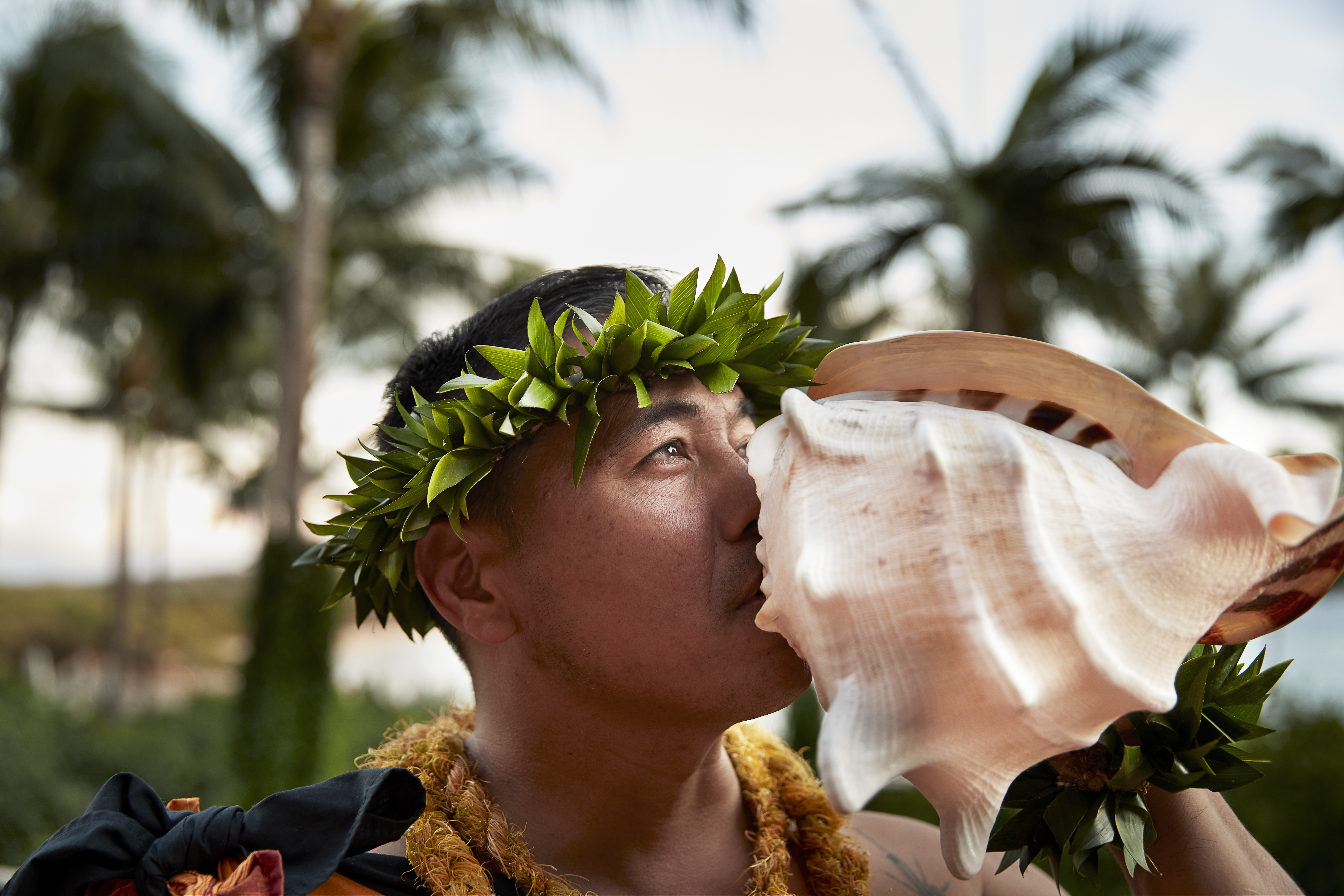 Traditional Hawaiian rituals end the day at Four Seasons Lanai Resort.