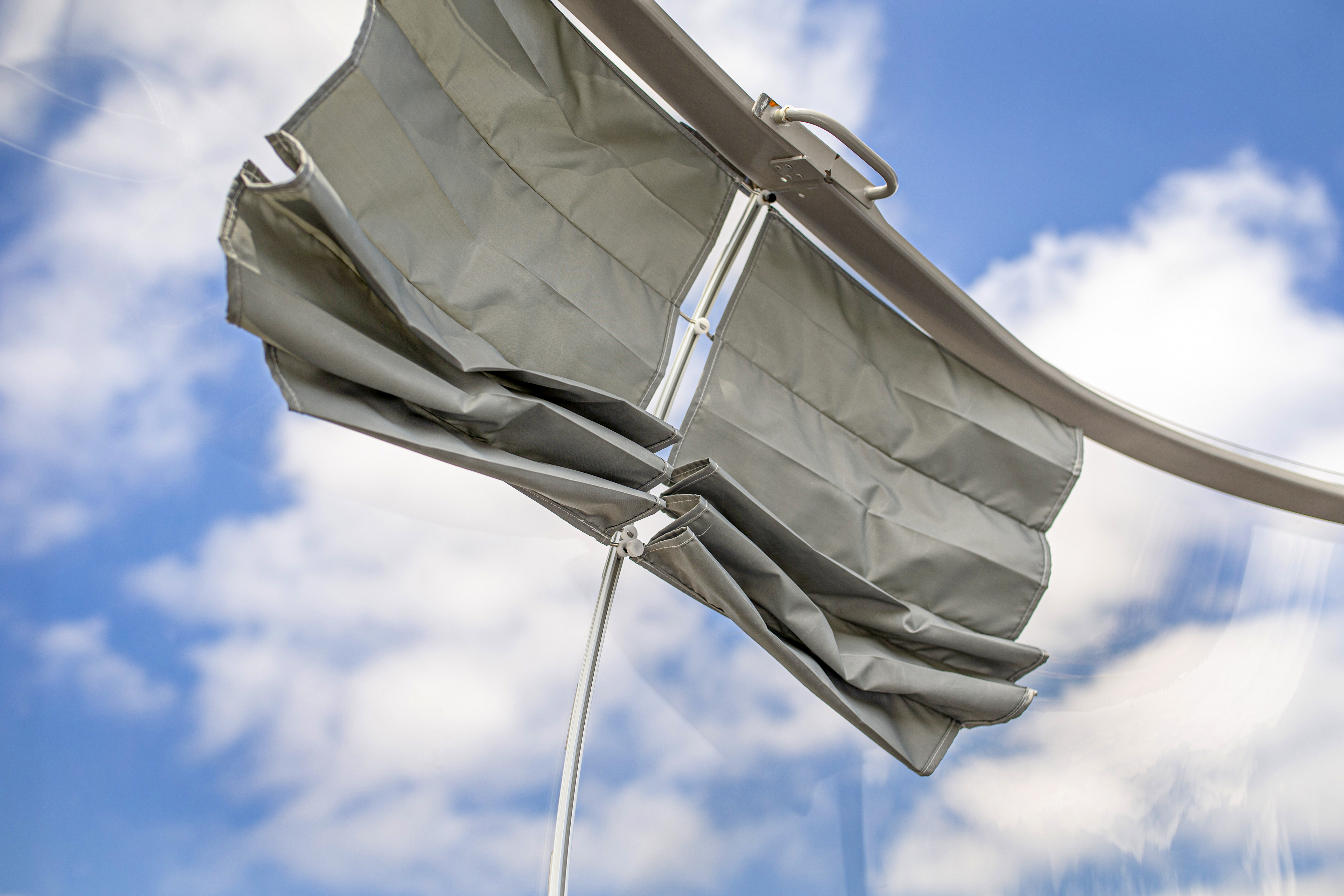The answer for many owners is a low-tech sunshade that slides fore and aft and weighs only a few ounces. It provides excellent sun protection and comfort, yet takes up almost no space when retracted.