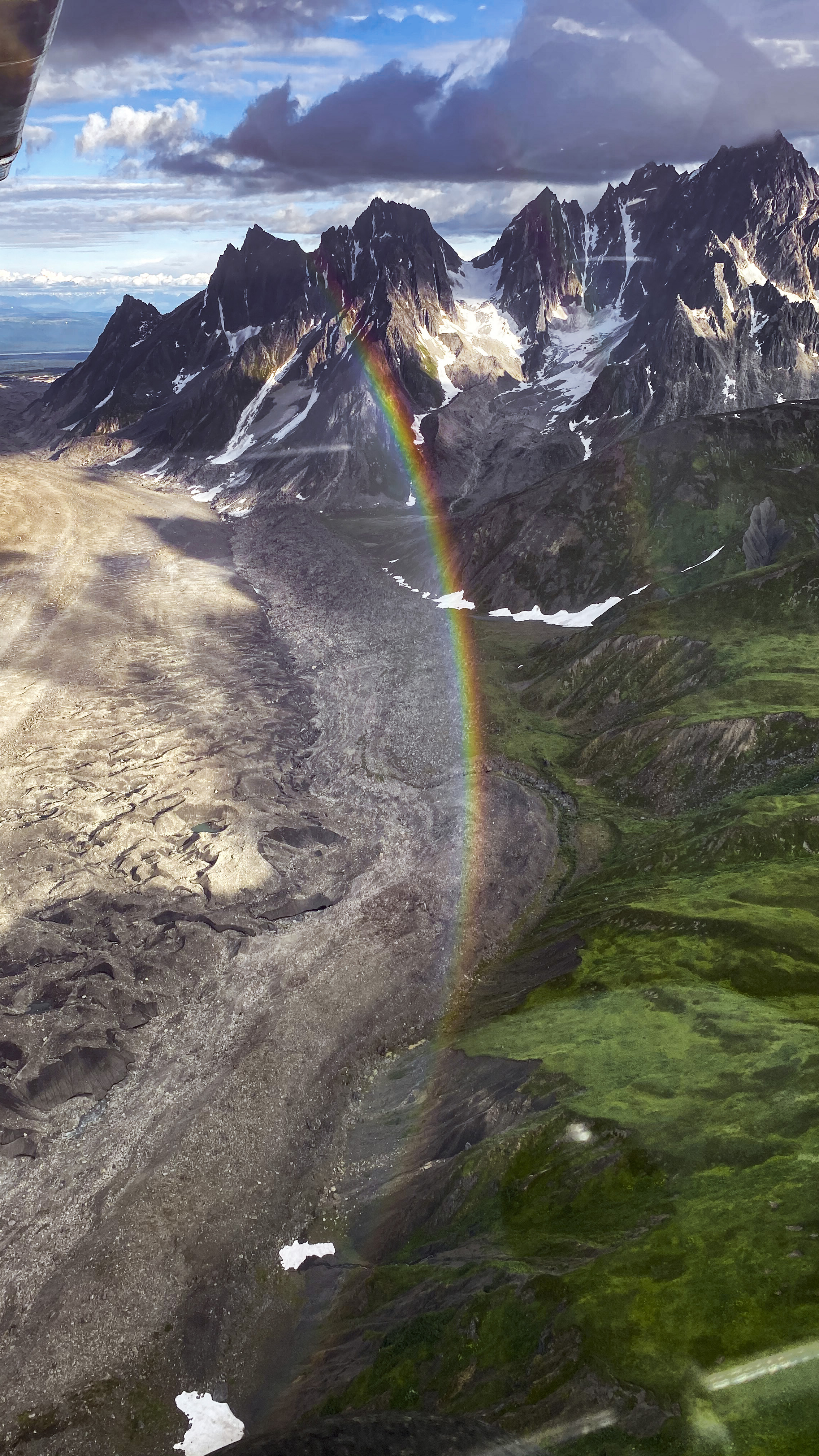 Tokosha mountains: An aerial view of the Tokosha Mountains and Ruth Glacier shows the walls of the glacier losing elevation. Pilot Paul Roderick said the lower half of Ruth Glacier appears to have lost 20 feet in elevation in 20 years, with upper areas of the glacier losing 5 feet. 