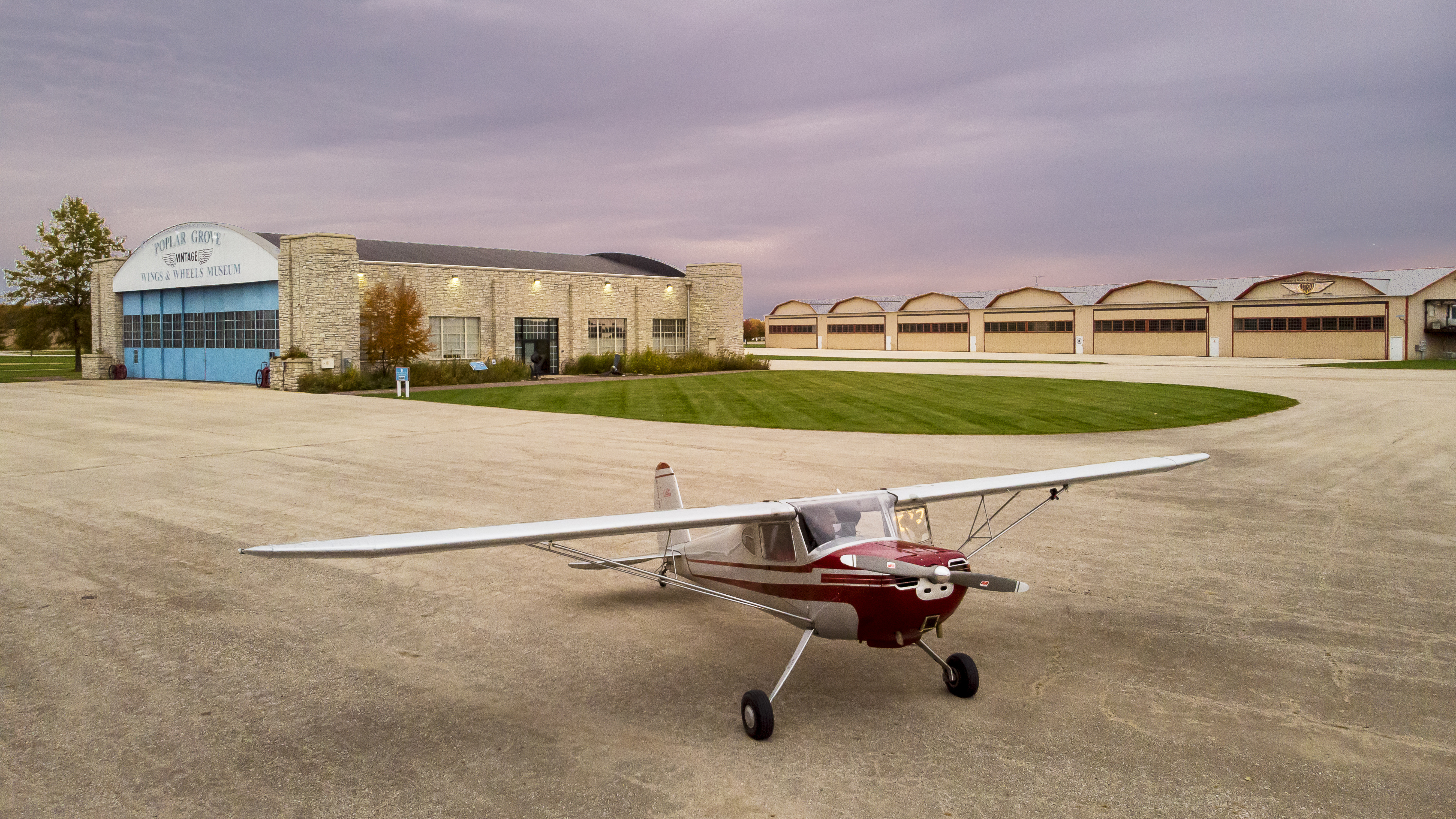 You can taxi your airplane right up to the Poplar Grove Vintage Wings & Wheels Museum.