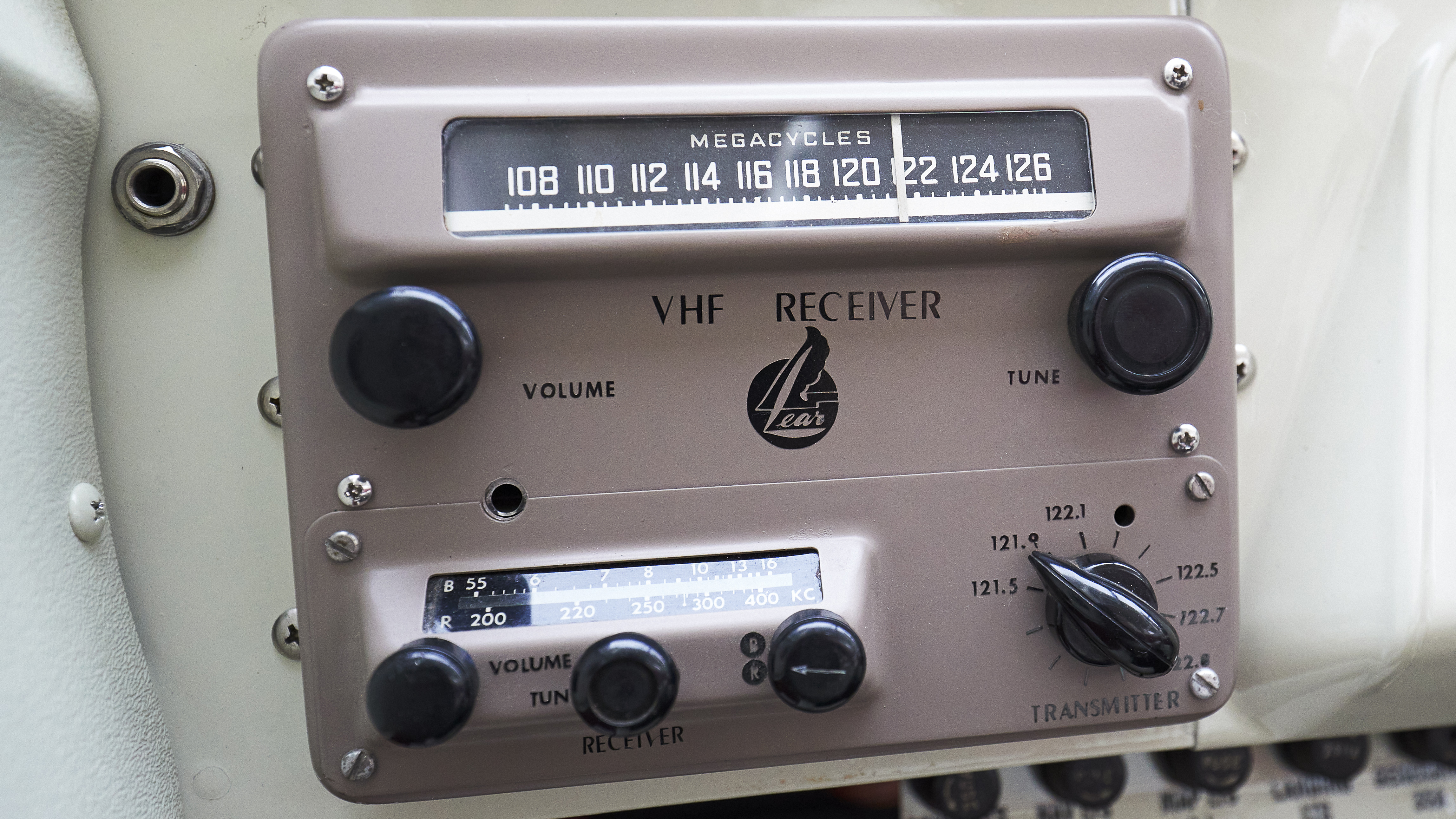 Ozment restored the first production Cessna 172 to like-new condition.  A Lear com radio faceplate hides a modern unit.