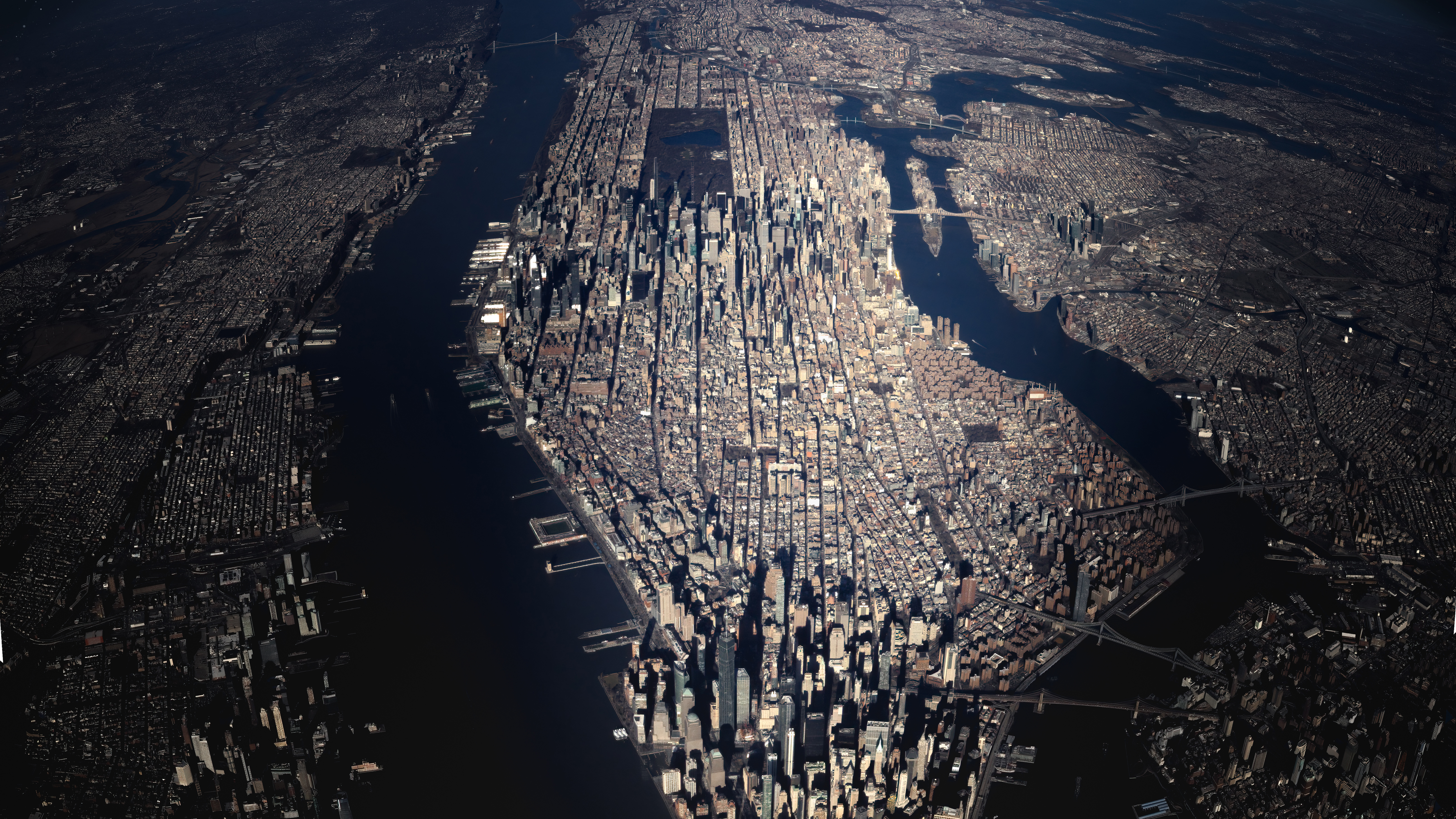 This image of Manhattan was captured with a wide-angle lens and modified post-production to simulate how it might look from space. "These illustrations are always fun and challenging, but you have to be wary of what I call the 'Photoshop police,' who might be critical. The recipe is real. You add a dash of imagination, a couple of teaspoons of Adobe Photoshop, and you have a different art form that combines the graphic and the photo elements. If the photo is not good, then I'm not sharing that photo. I want it to be an exceptional photograph that has evolved into something else. The photo always comes first."