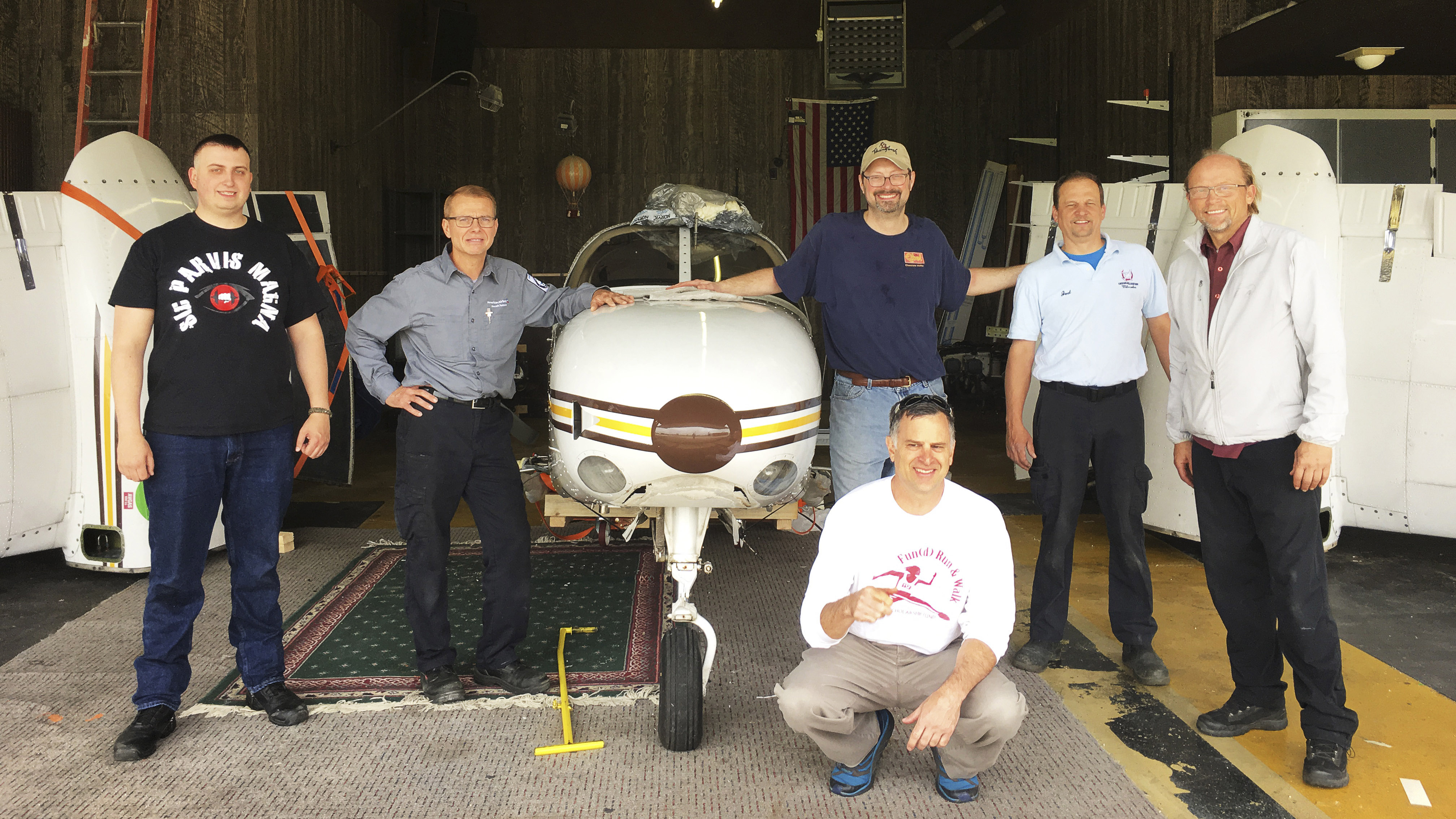 Project volunteers, left to right: Matthew Williams, Robert Von Behrens, Dave Coleman, Lee Schenk (kneeling), Joel Randall, John Anderson.