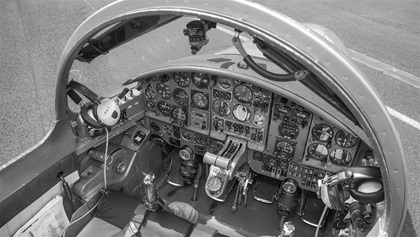 Its cockpit has a military feel, right down to the control sticks and sliding canopy. (HERITAGE MORANE-SAULNIER DAHER)