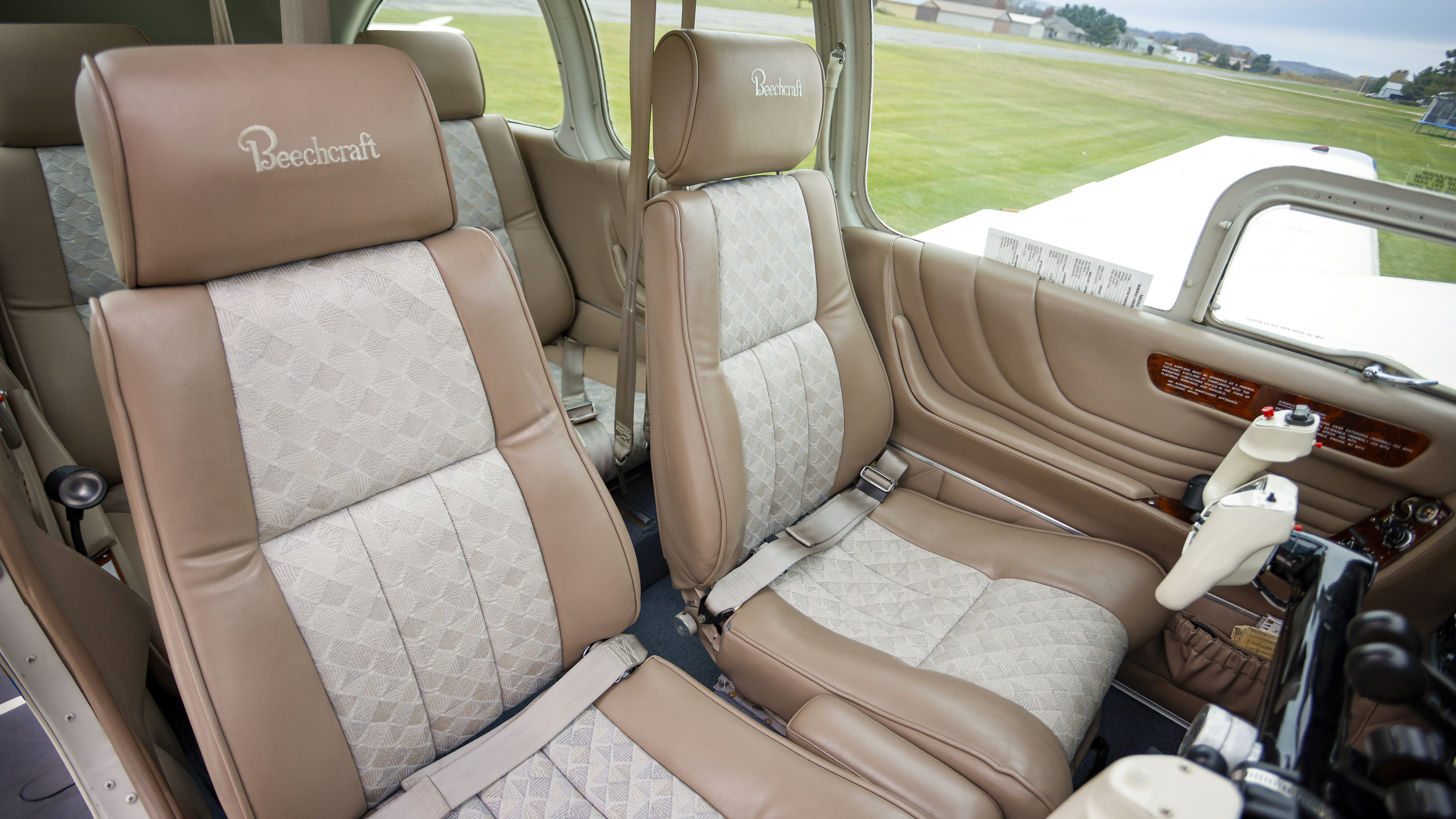 The pilot’s and co-pilot’s seats are customized to Kent and Denise Bummert’s specifications as well.