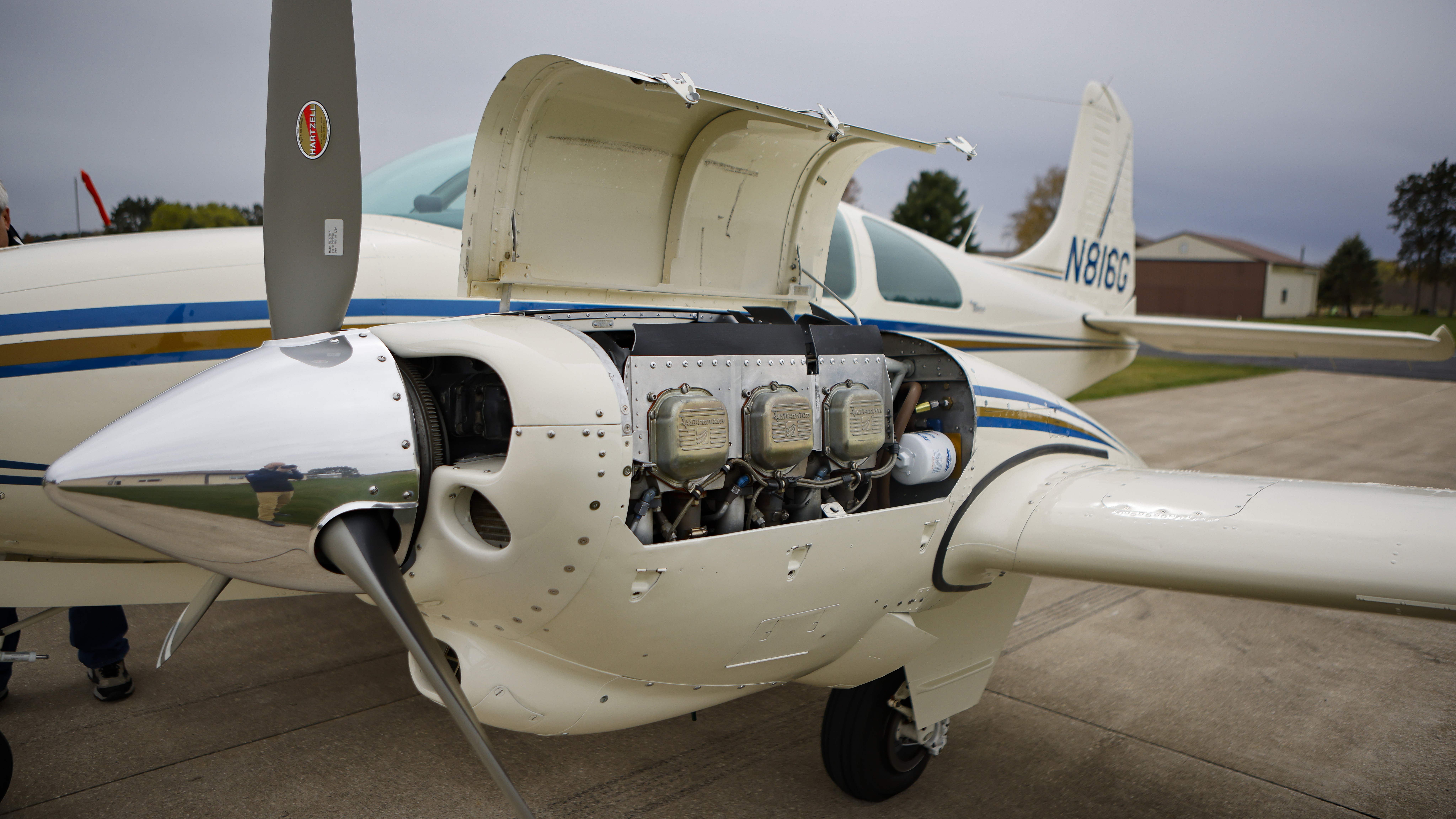 The secret to this rare Travel Air’s superior performance is engines lifted from early-model-year Piper Aztecs providing 250 horsepower per side. While it’s crowded underneath the cowling, the performance of this Travel Air rivals that of a brand-new Baron 58.