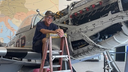 The museum’s mechanic Dave Ryan keeps ‘em flying and in top shape. 