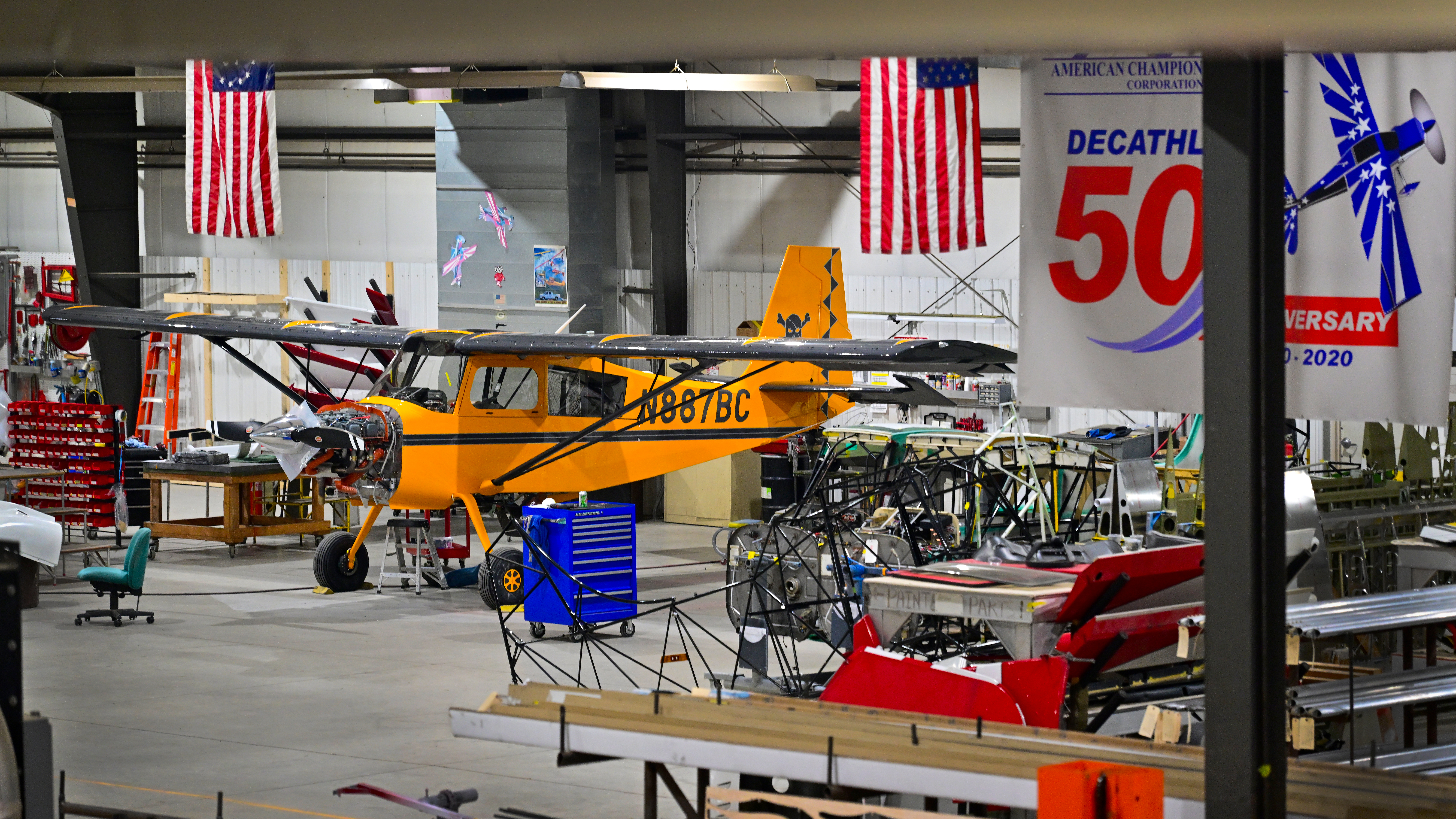 A Scout is readied for a Garmin autopilot installation.