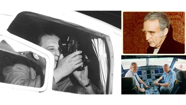 Barry Schiff has entertained readers with stories of his flying career for more than 60 years, including a recent story about portraying Howard Hughes (top) and a heartwarming story about his son Brian (above).
