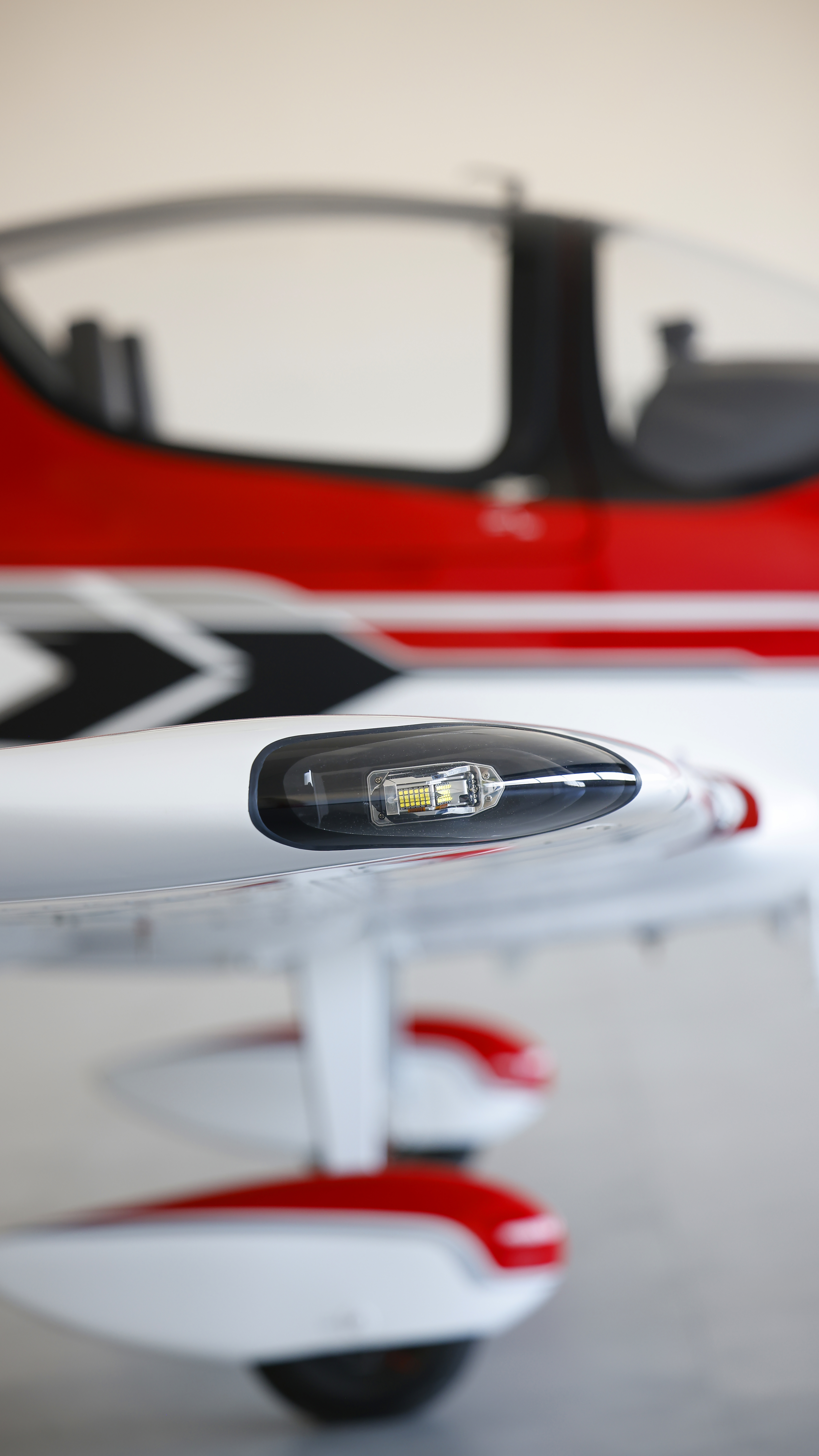 The P-Mentor incorporates technology such as a highly computerized engine, digital avionics, and LED lights.