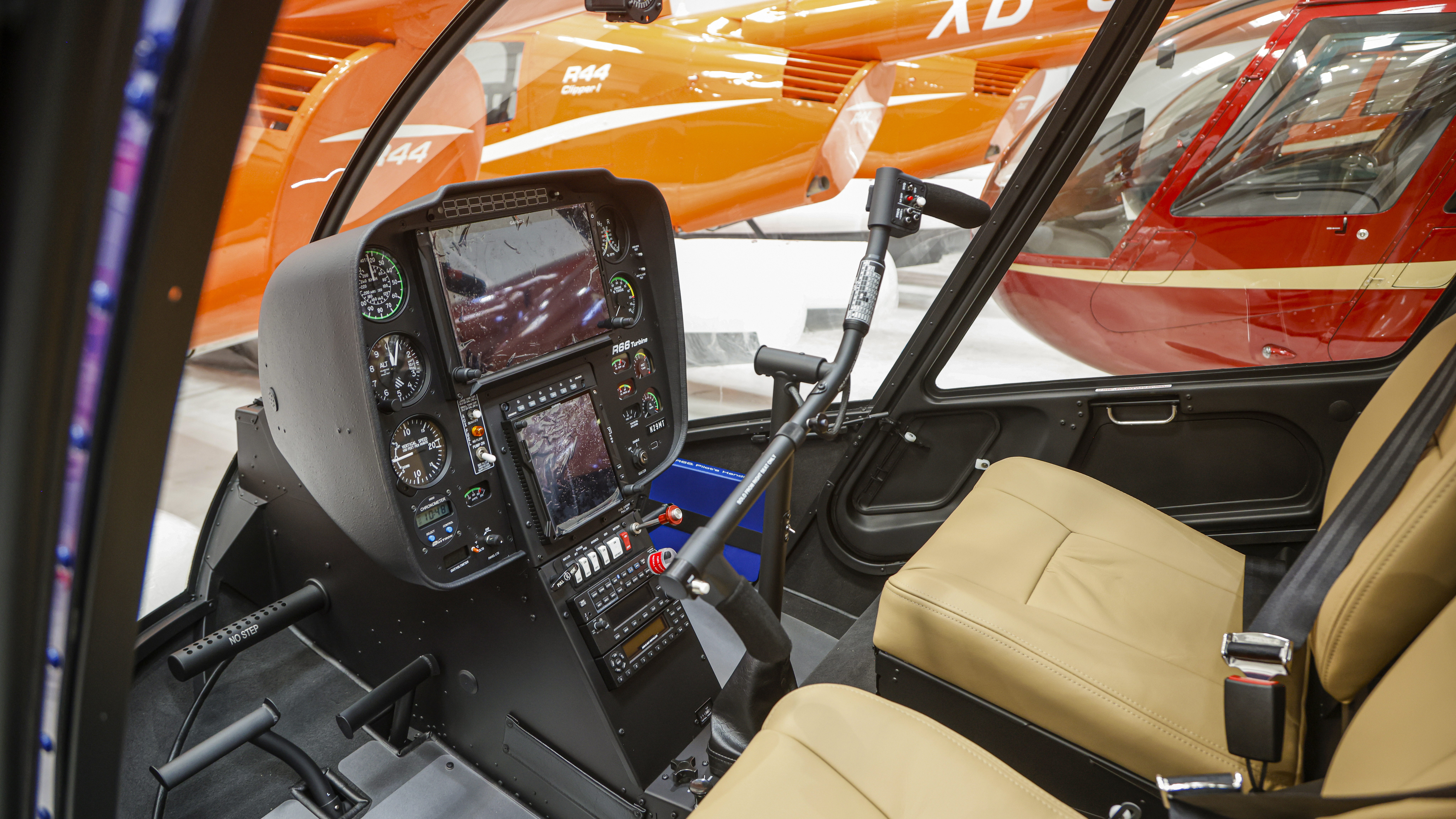 The panel is kept deliberately slim to help keep the pilot’s eyes outside.