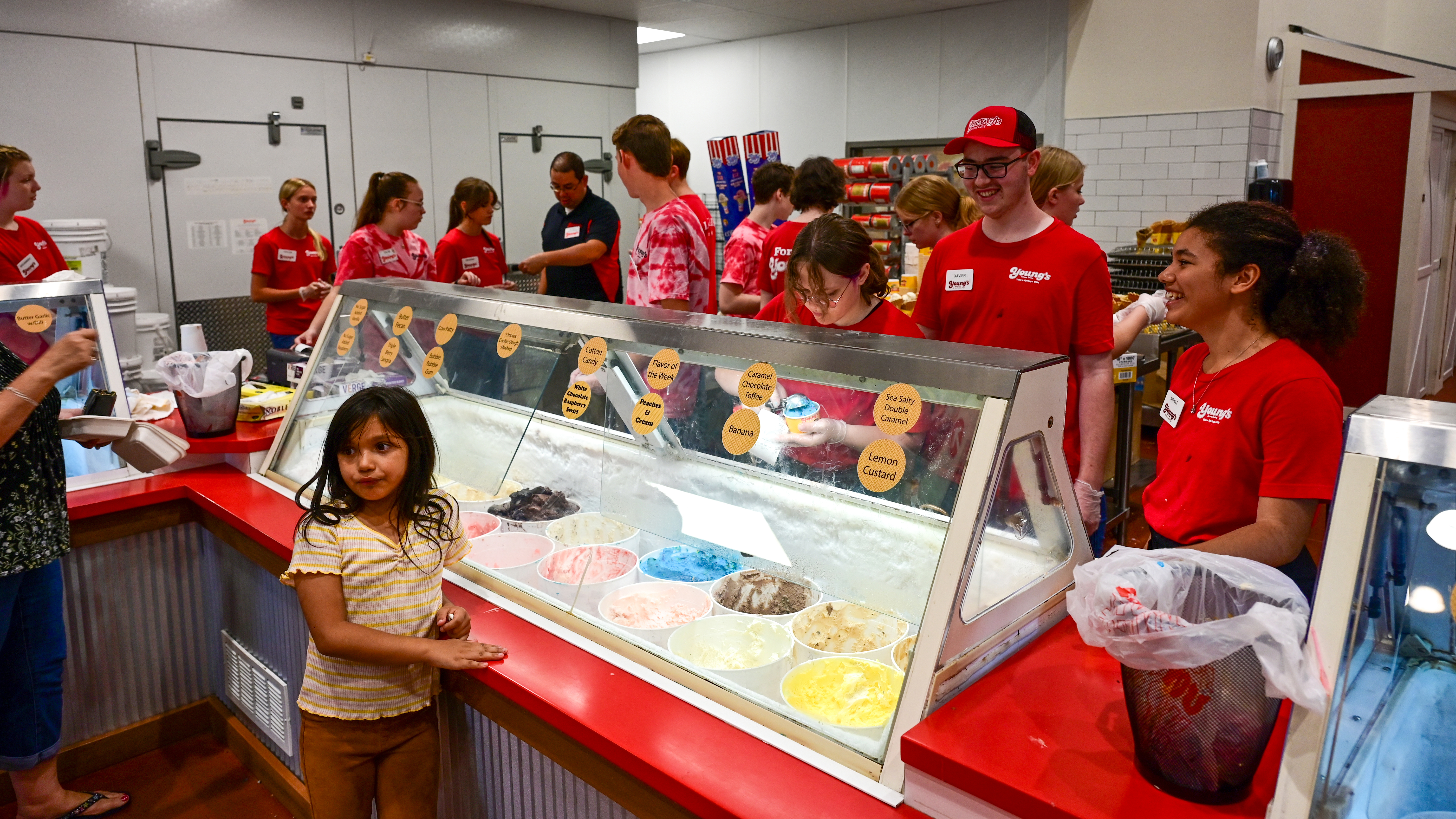 The ice cream has a smooth, creamy texture and blends well with many flavors.