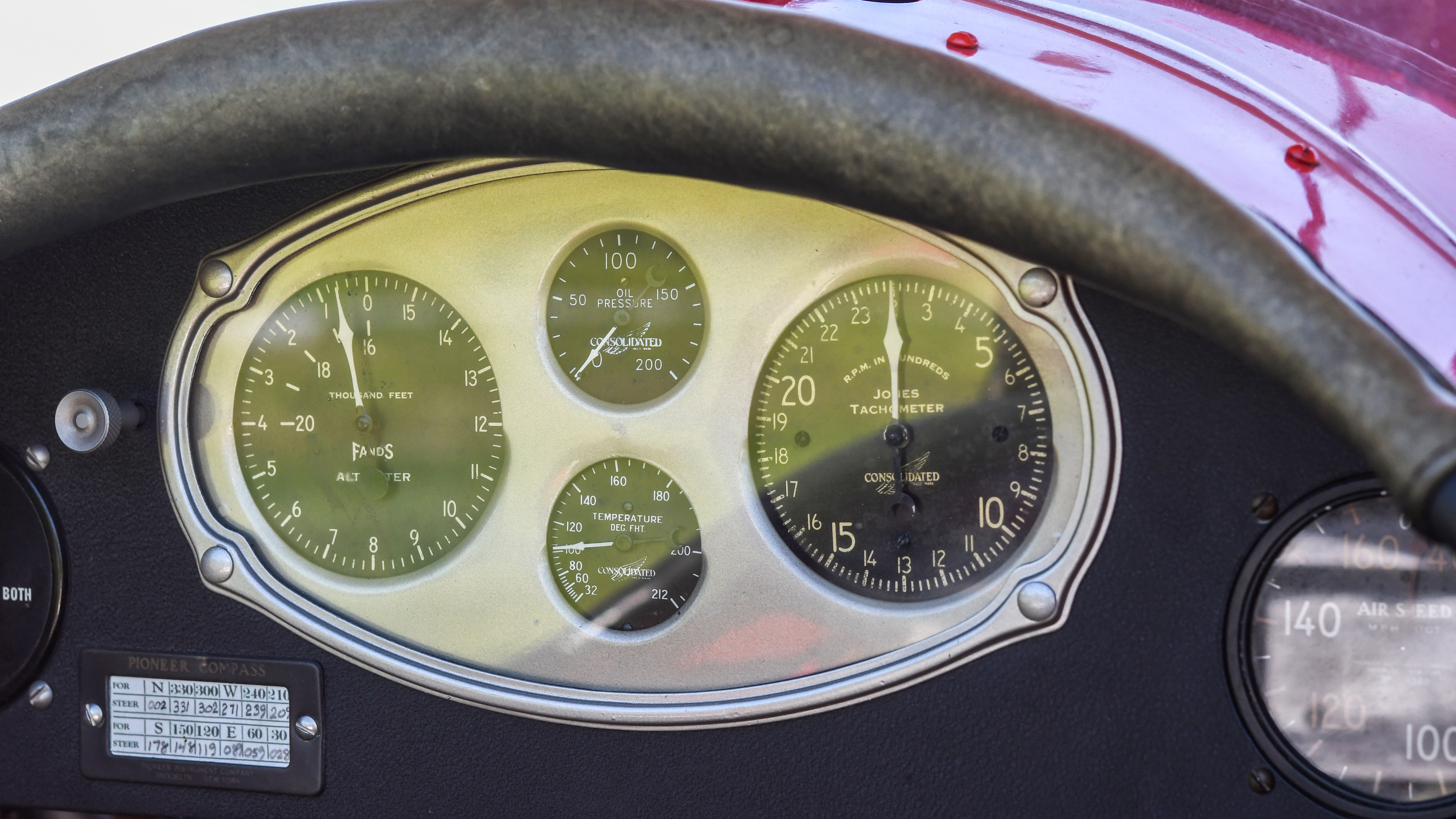 The panel was a find at an automotive parts swap meet.