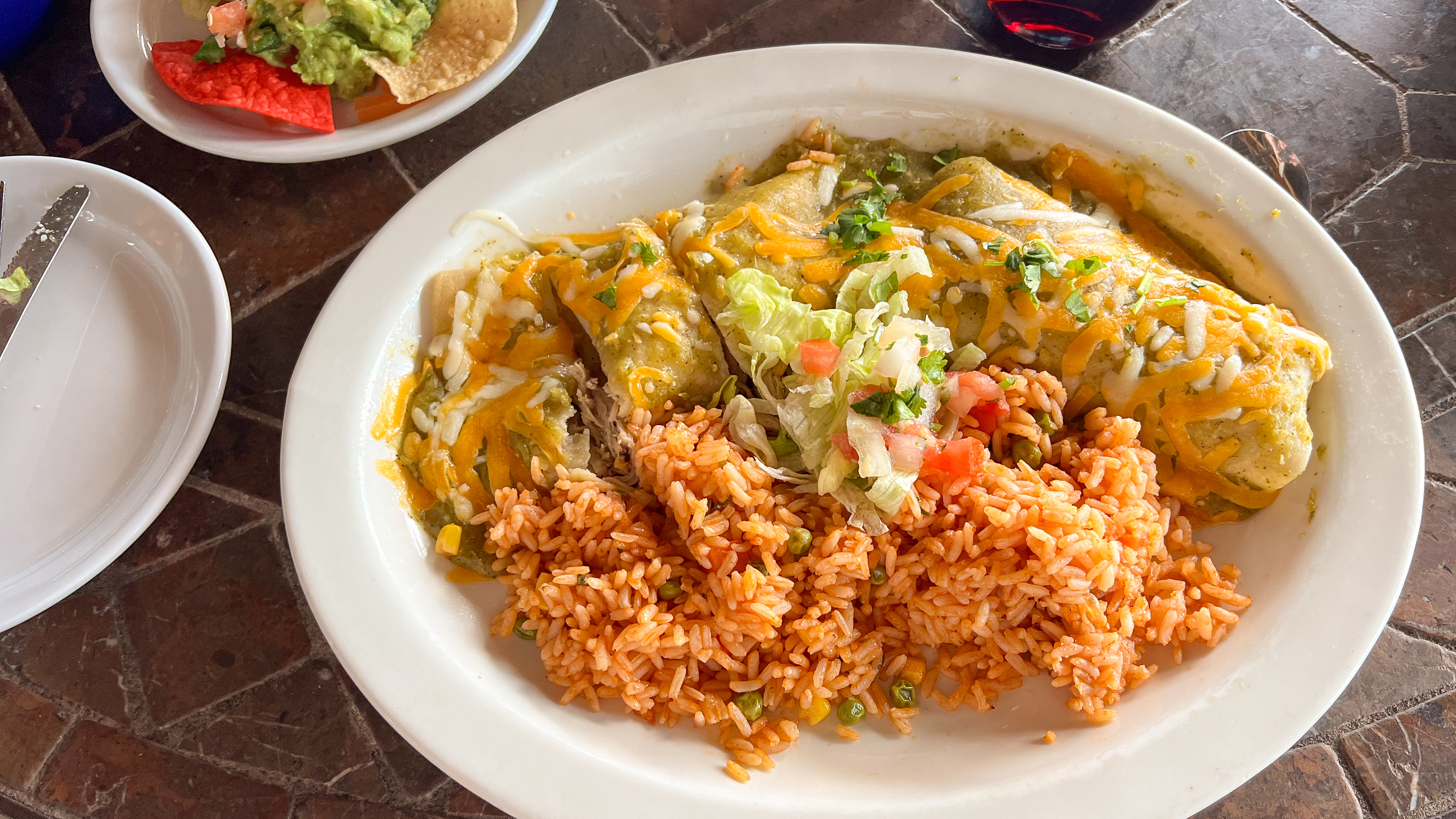 The food is predominantly Tex-Mex, but the menu is almost as expansive as the restaurant!
