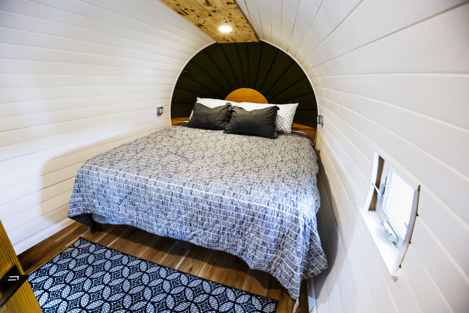 The DC–9 airplane lodge will sleep six comfortably. Photography by Chris Rose.