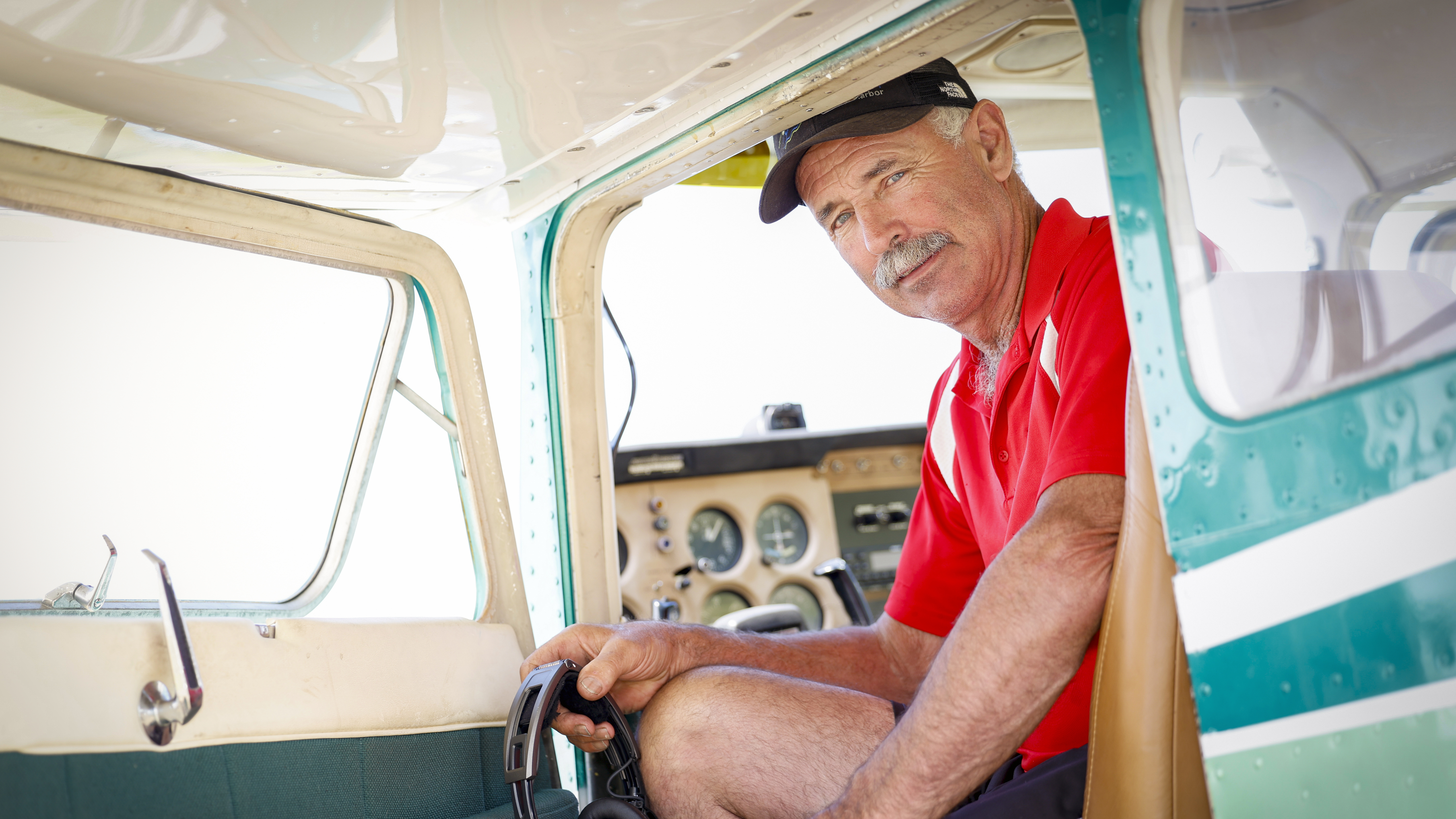 Skip Boyer is one of the many volunteers on the airport; an Oak Harbor native, he is pleased Robert DeLaurentis renovated the local airport.