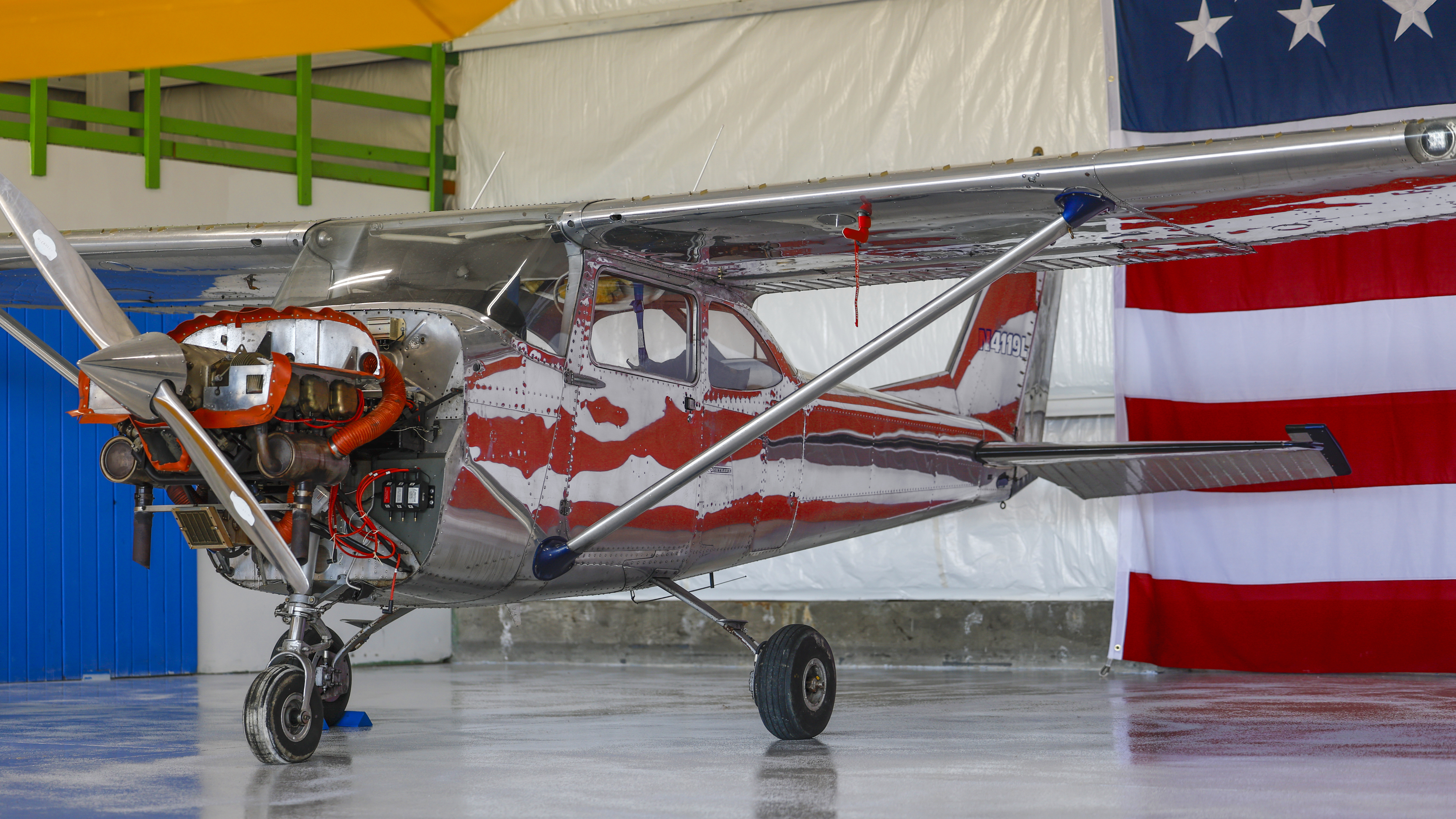  DeLaurentis started a program called Kids Fly and purchased a 1966 Cessna 172 for discovery flights. The polished aluminum airplane is named Sugar. “We’re upgrading her with electronic ignition and a pretty slick panel,” he said. “If you’re a kid who likes video games, you’re going to like flying Sugar.” 