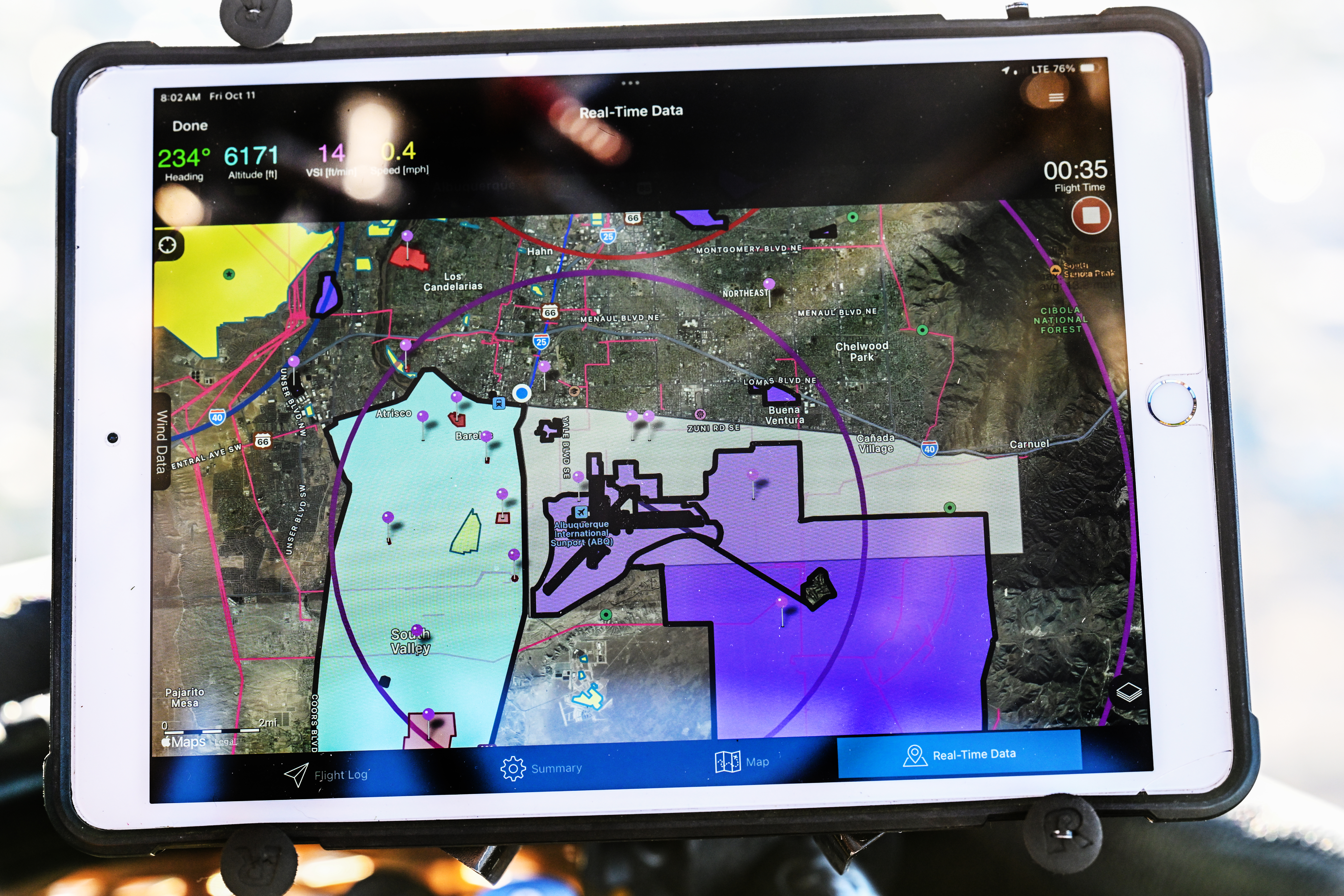 The Hot Air app is used by balloonists to navigate airspace, landing zones, and more.