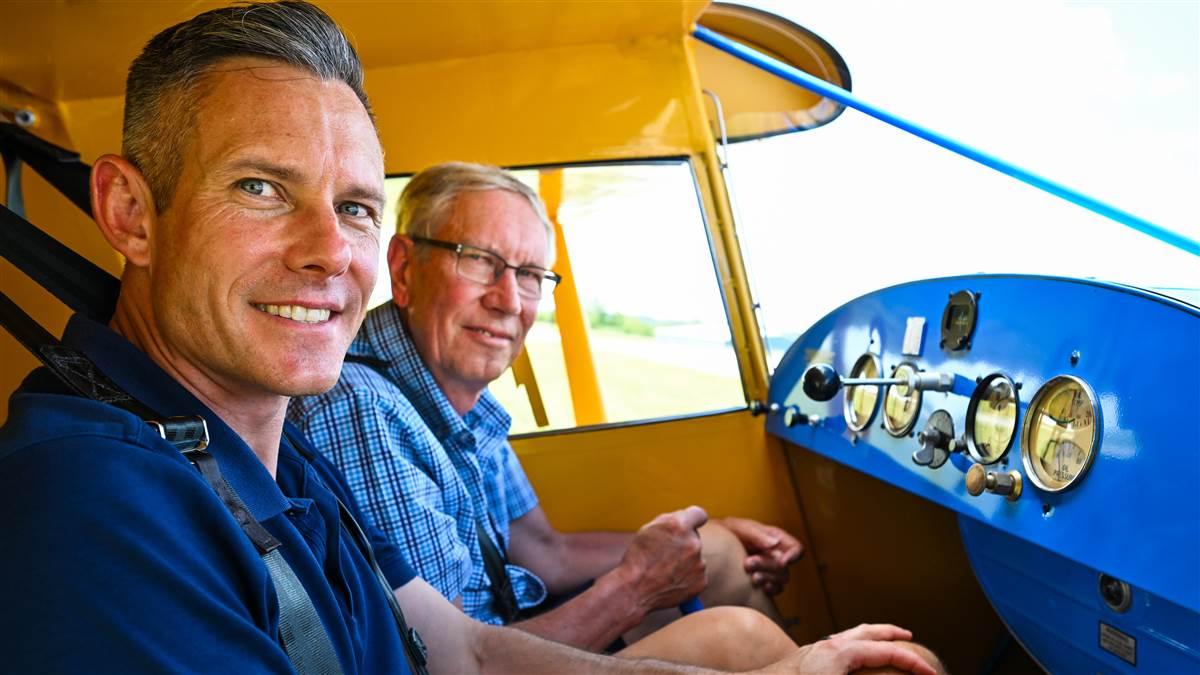 His son Dennis and grandson Nathan restored a 1948 Piper P–15 Vagabond to look like the preacher's Vagabond. Photography by David Tulis.