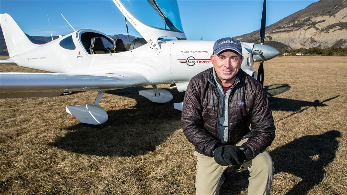 The author at a rural airfield in southeastern France.