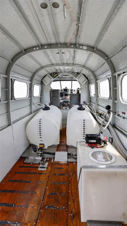 Chorman's Beech 18 is fitted with an ultra-low volume spray system for mosquito control. Photography by Chris Rose.