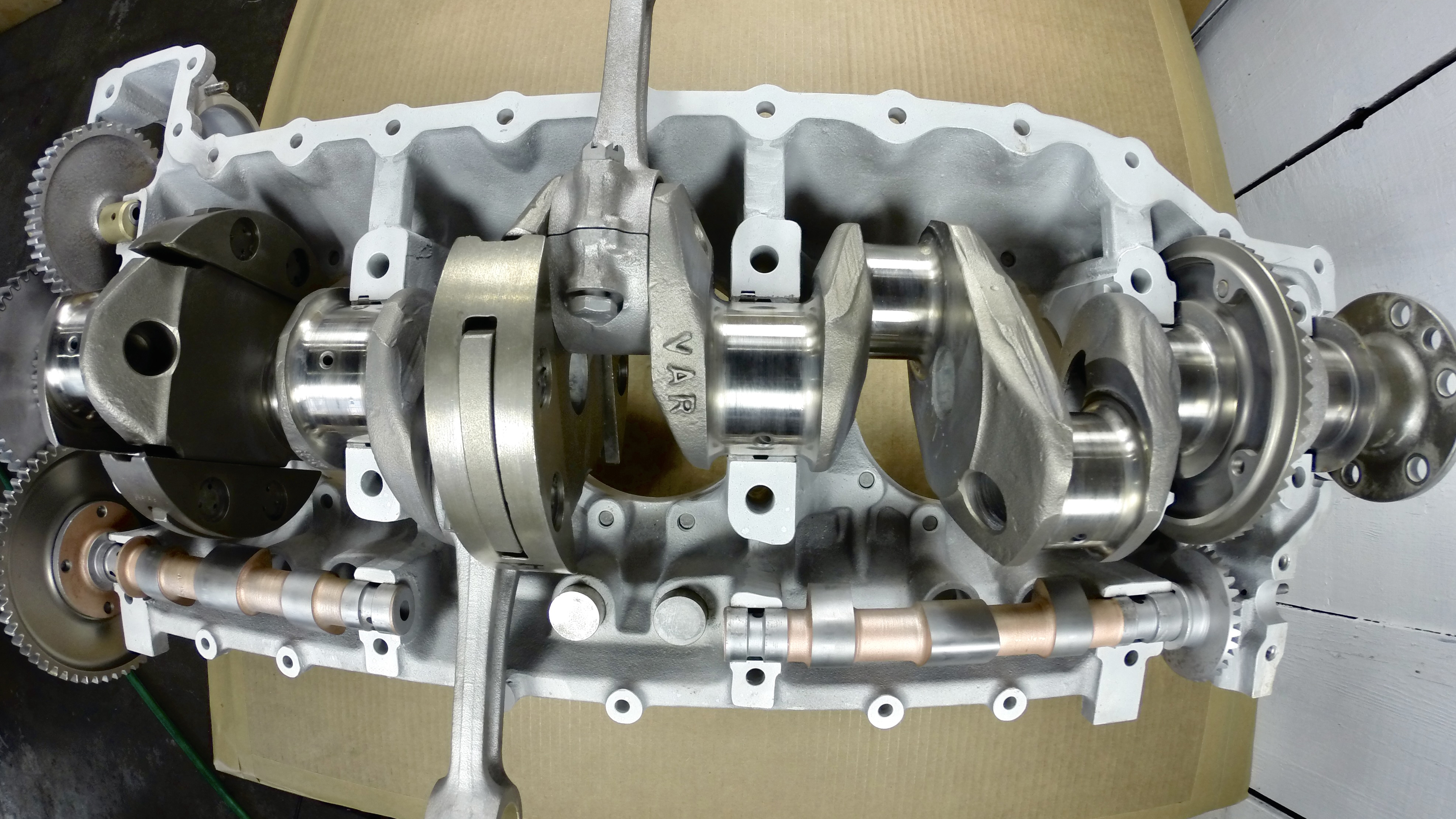 RAM Aircraft before-and-after photos of an engine misted with salt water to initiate corrosion. Rust developed over two weeks after spraying.