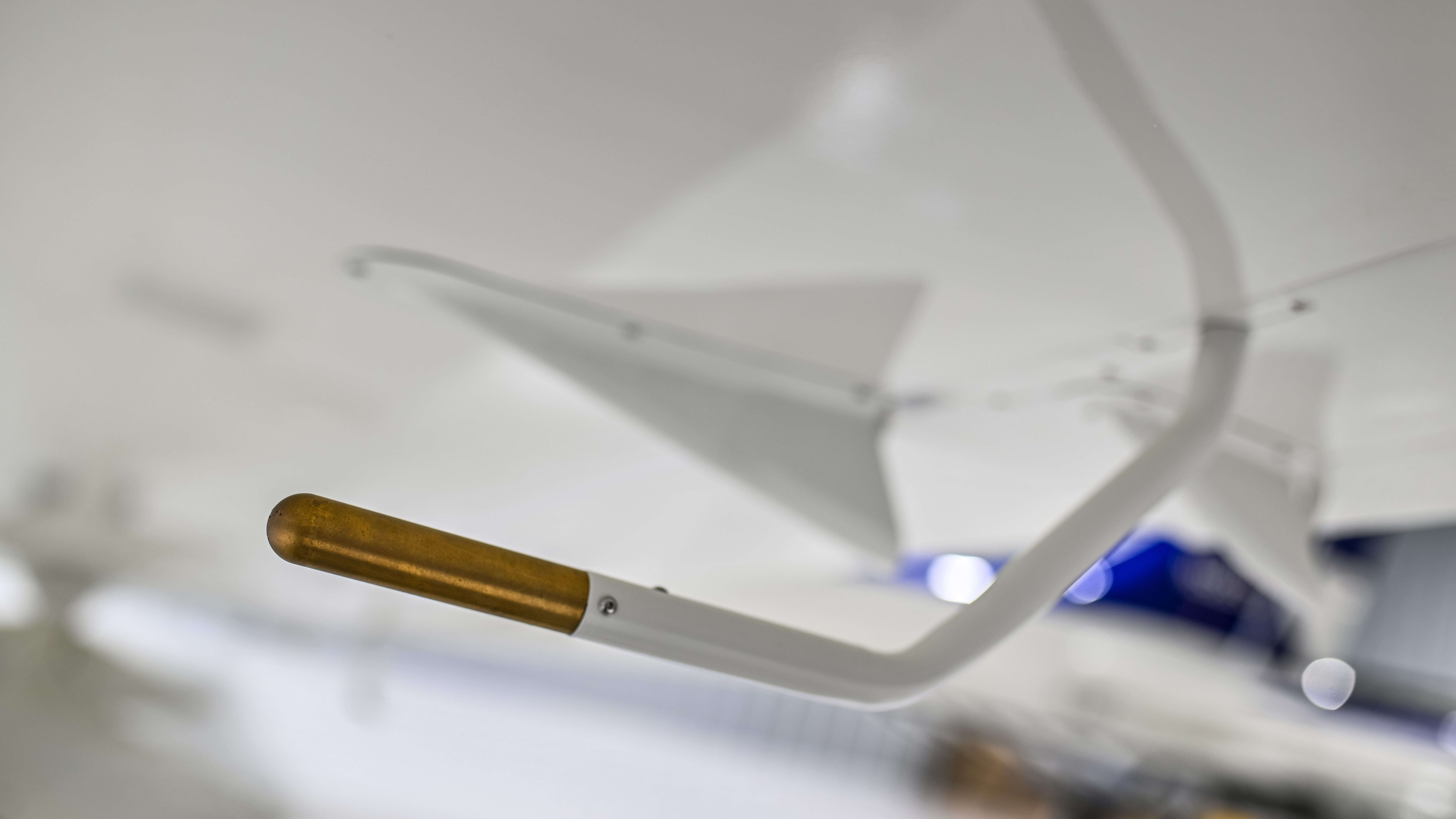 The G750's elliptical wings have mass-balanced ailerons to prevent flutter.