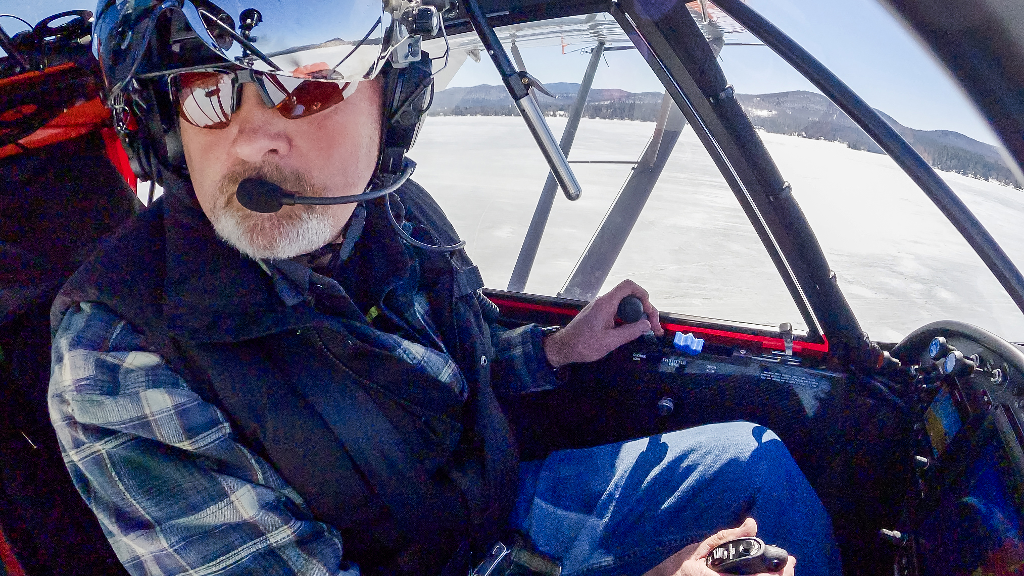 Mark Keneston checks for traffic.