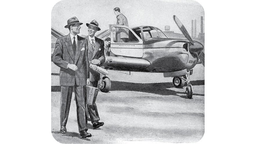 More than 18,000 Bonanzas (in all variants) have been produced since its introduction in 1947. Photo courtesy of Beech Aircraft Corporation, Public Domain, via Wikimedia Commons