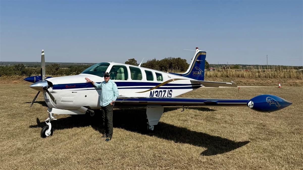 Kirk Pittard with his Bonanza