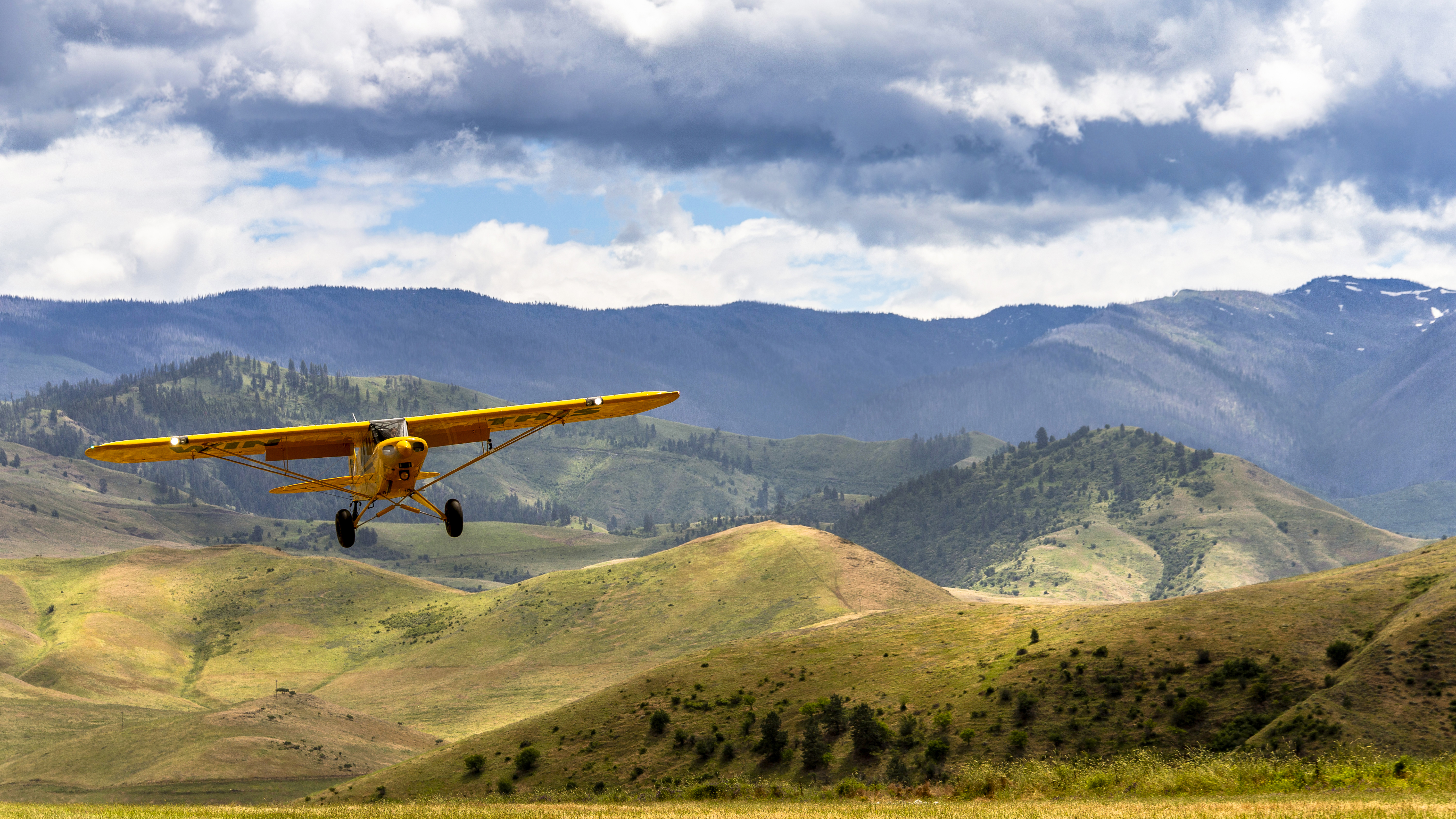 This Piper PA–18 Super Cub’s low approach speed, large tires, draggy airframe, and high-lift devices allow it to land normally at short airstrips. Photo by Mike Fizer