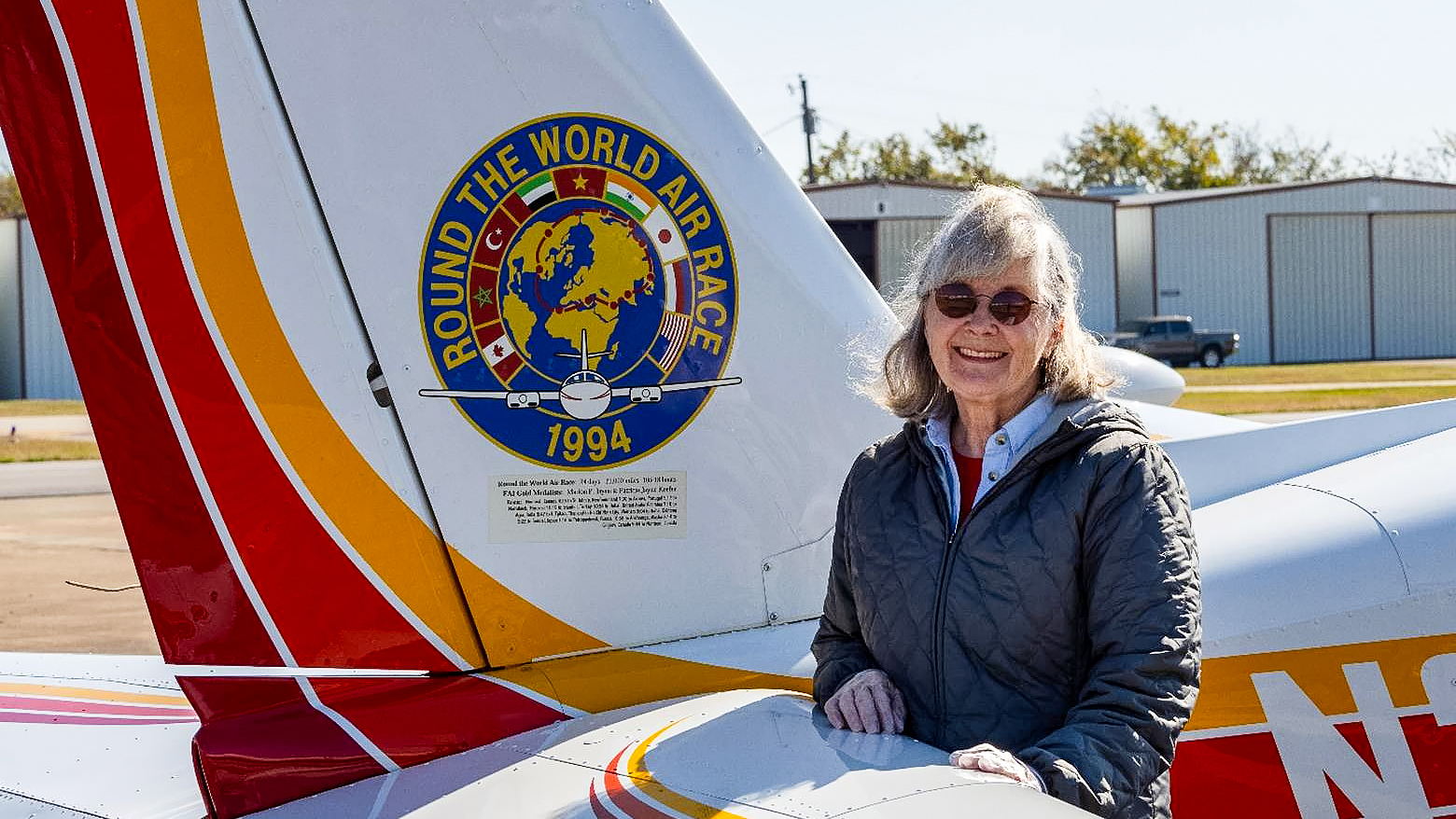 Pat Keefer and her Twin Comanche