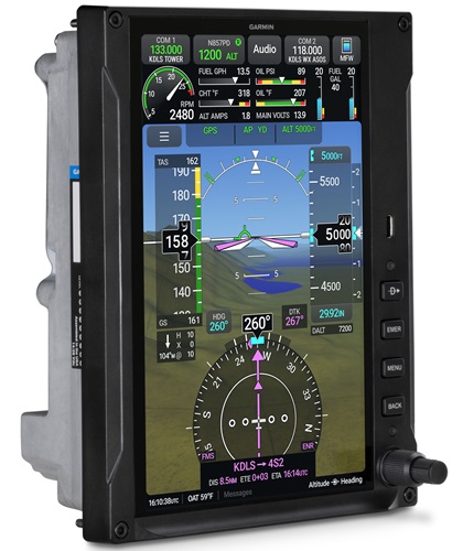 An eight-inch Garmin Axis display in portrait configuration. Photo courtesy of Garmin.