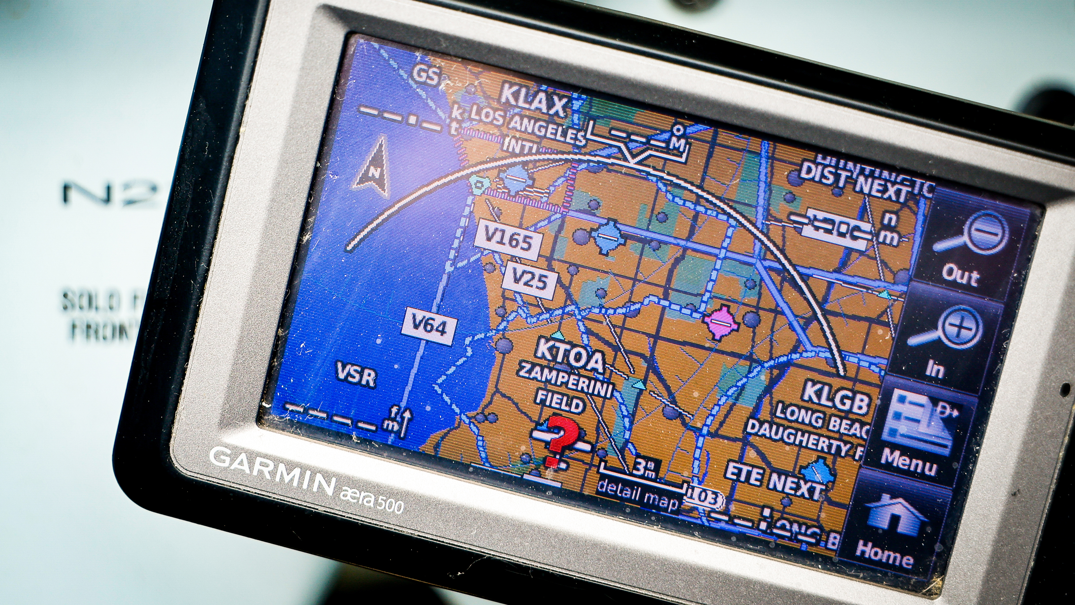Zamperini Field is located almost directly south of LAX, and directly west of LGB.