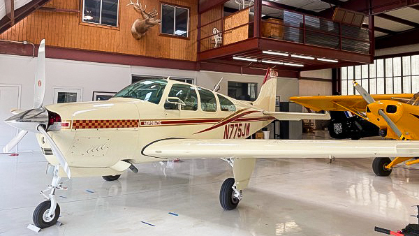 Griger’s updated paint scheme with the classic aerobatic checkerboard trim.