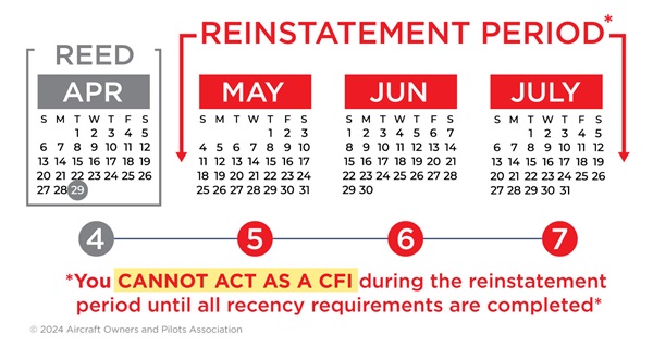 Air Safety Institute's Reinstatement Calendar Illustration