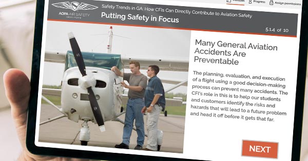 AOPA Air Safety Institute eFIRC - The Most Trusted Choice in the Business - Learn More