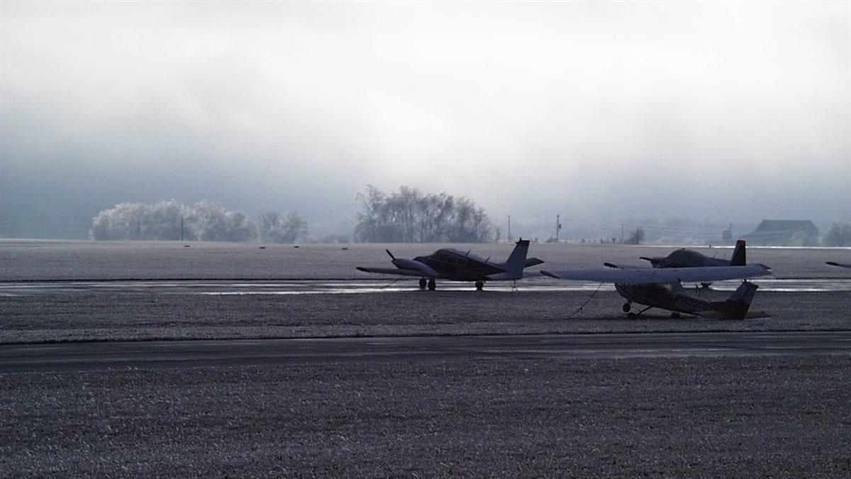 aircraft out in the cold weather with possible icing
