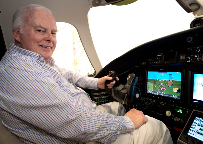 Author and pilot Stuart Woods is the launch customer of the Citation M2.