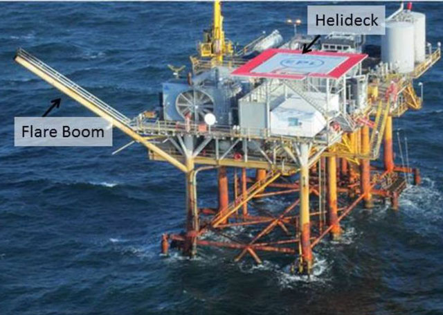 NTSB photo of oil platform where a Bell 407 lost power in 2013.