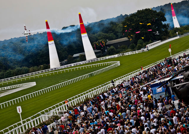 Paul Bonhomme of Great Britain performs during the finals of the fifth stage of the Red Bull Air Race World Championship in Ascot, Great Britain. Photo by Daniel Grund / Red Bull Content Pool