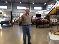 Champaign Aviation volunteer Bill Albers talks about the B-17s that dropped food and supplies to starving Dutch citizens during Operation Chowhound.